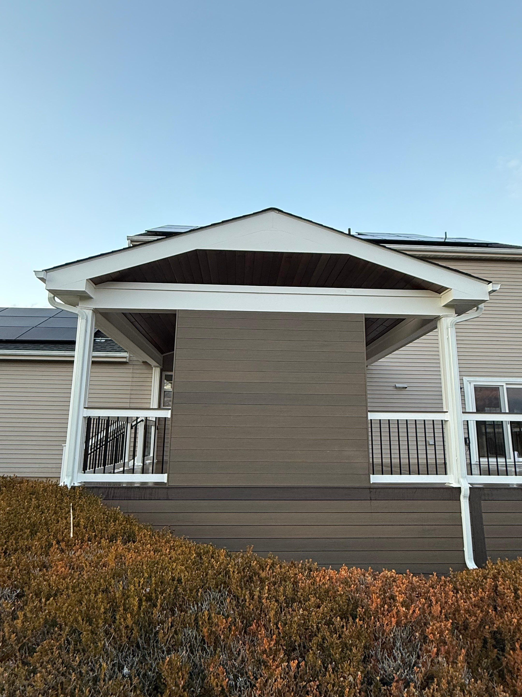 New Deck With a Roof and TV Mount in Raritan, New Jersey by deck guardian