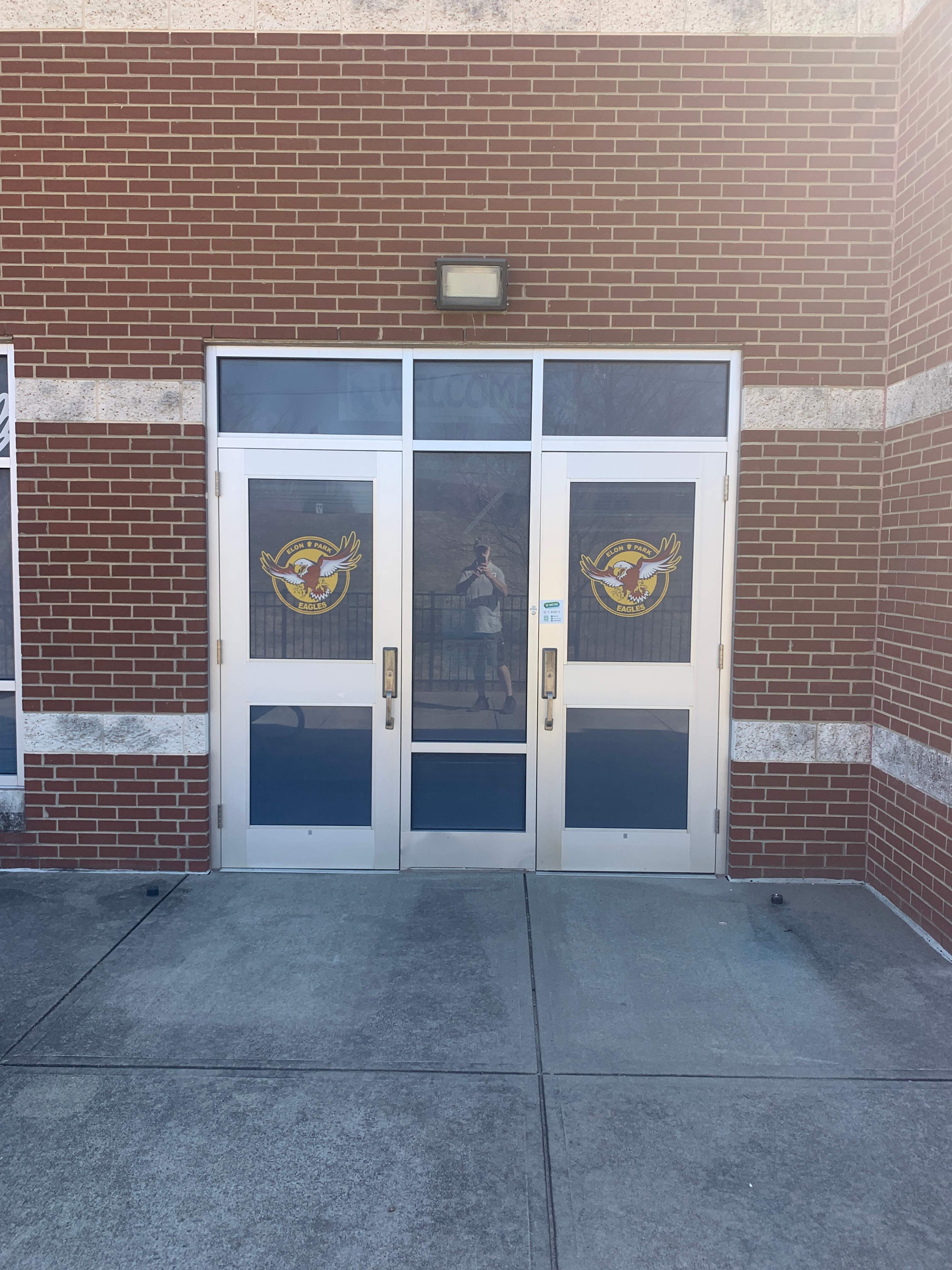 Elon Park Elementary - Window Safety Film Installation with Custom Graphics by QC Signs and Graphics