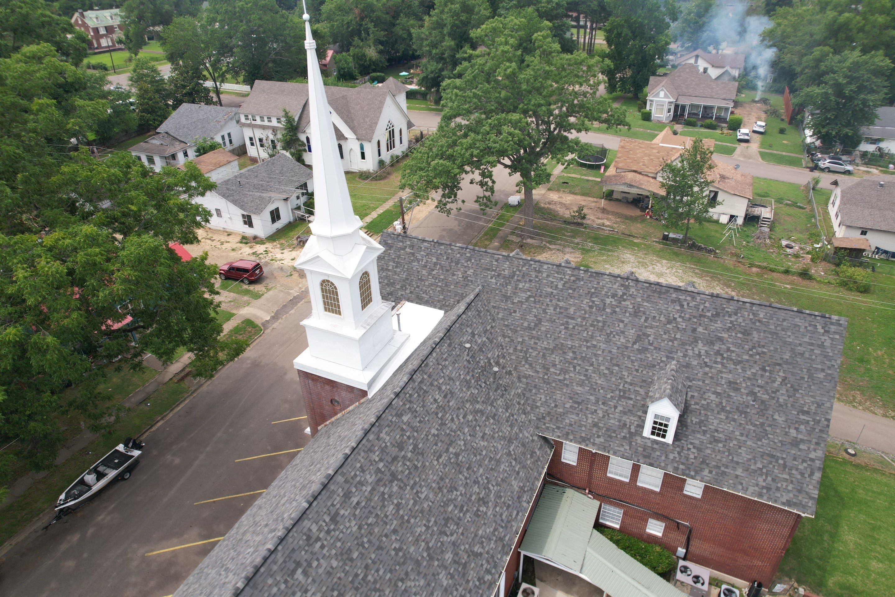 Church Reroof: 40 Year Impact Rated Architectural Shingles by Hostetler Roofing