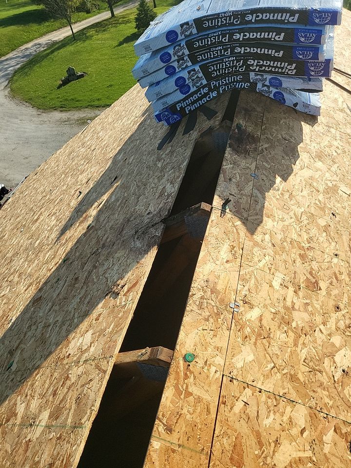 ATLAS PINNACLE COLOR: BLACK SHADOW DRIP EDGE: WHITE by Eagle Eye Roofing