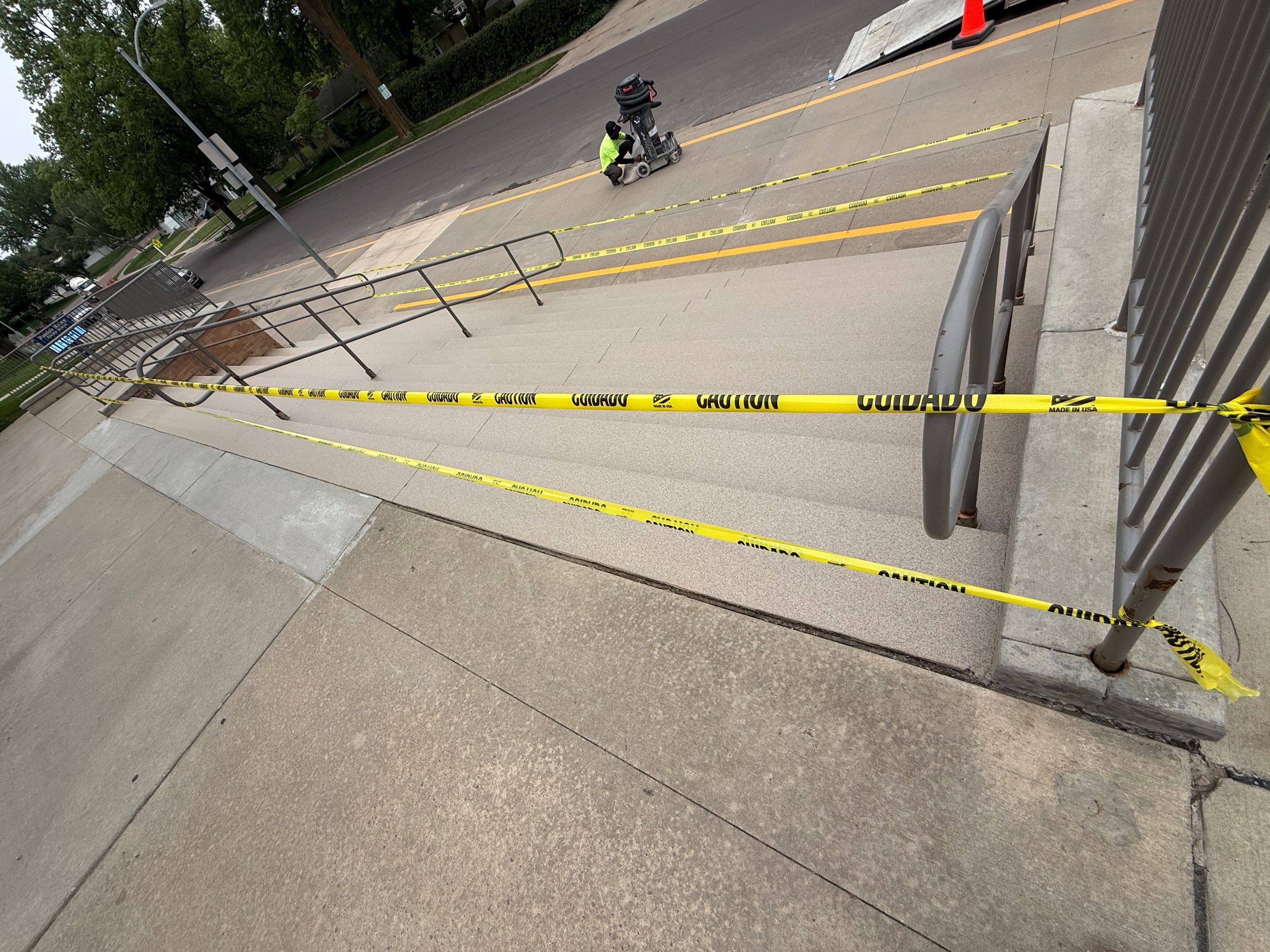 Concrete Stair Repair and Protective Coating in Sioux Falls by Select Painting, Coatings & Garage Cabinets