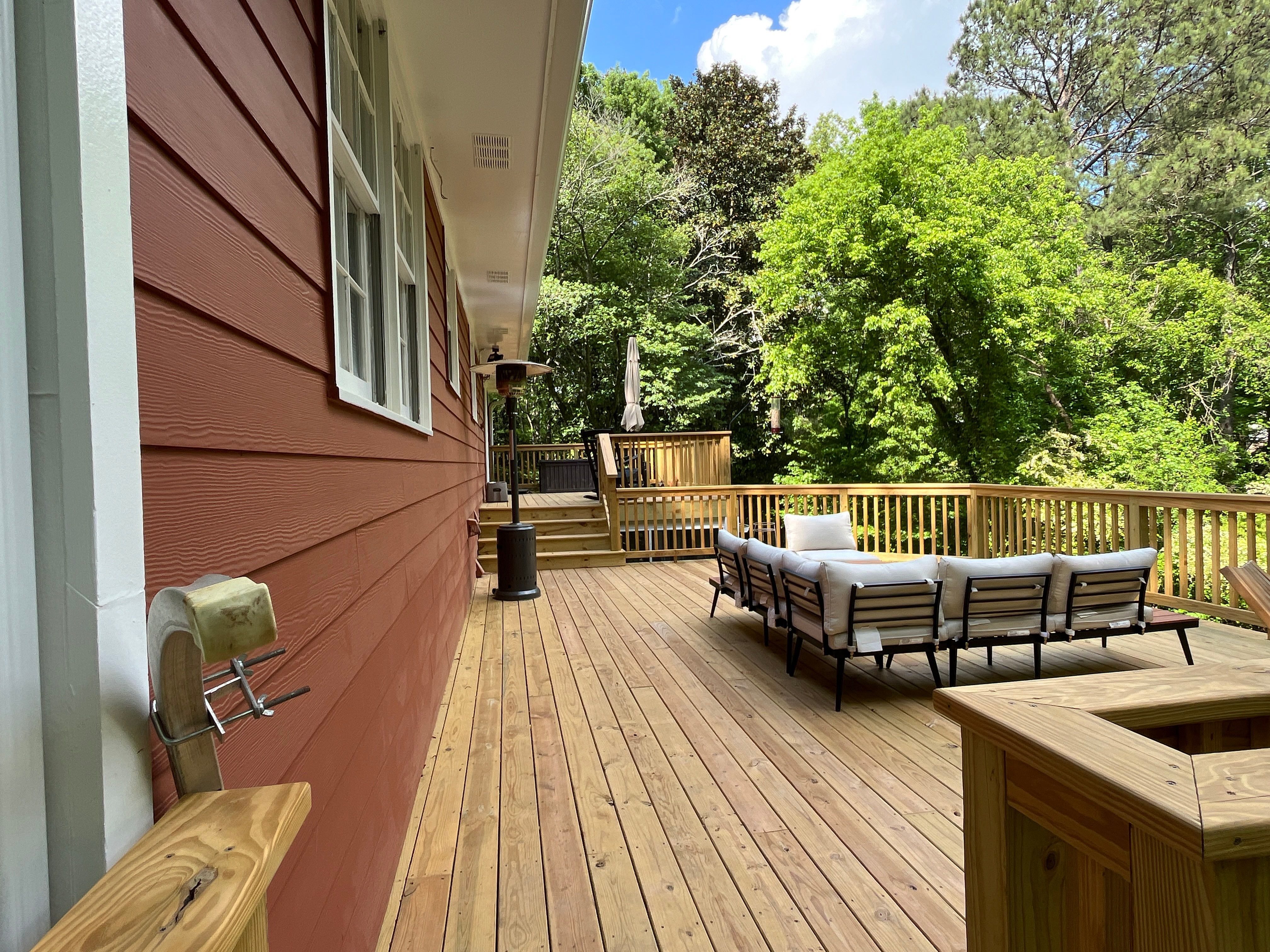 Atlanta, GA James Hardie Siding, Pressure Treated Wood Deck Replacement, and Exterior Painting by Nelson Exteriors 