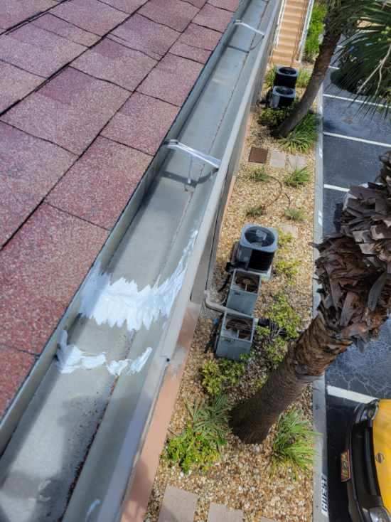 Aluminum Seamless Gutters using seal gutters in Sarasota Fl by Gutter Professors