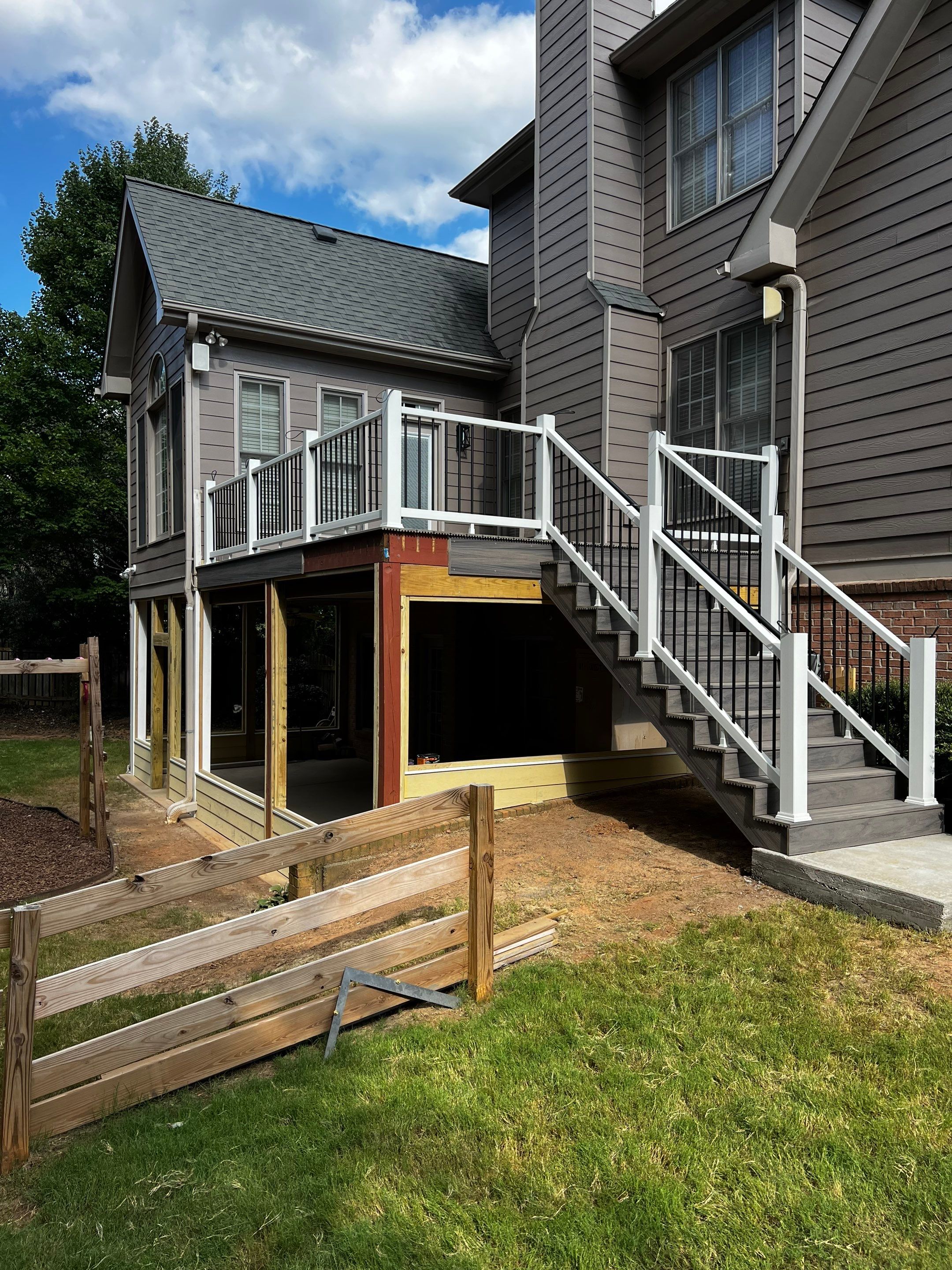 Composite Deck Installation and Screened Porch Enclosure in Roswell by Swift Home Renovations
