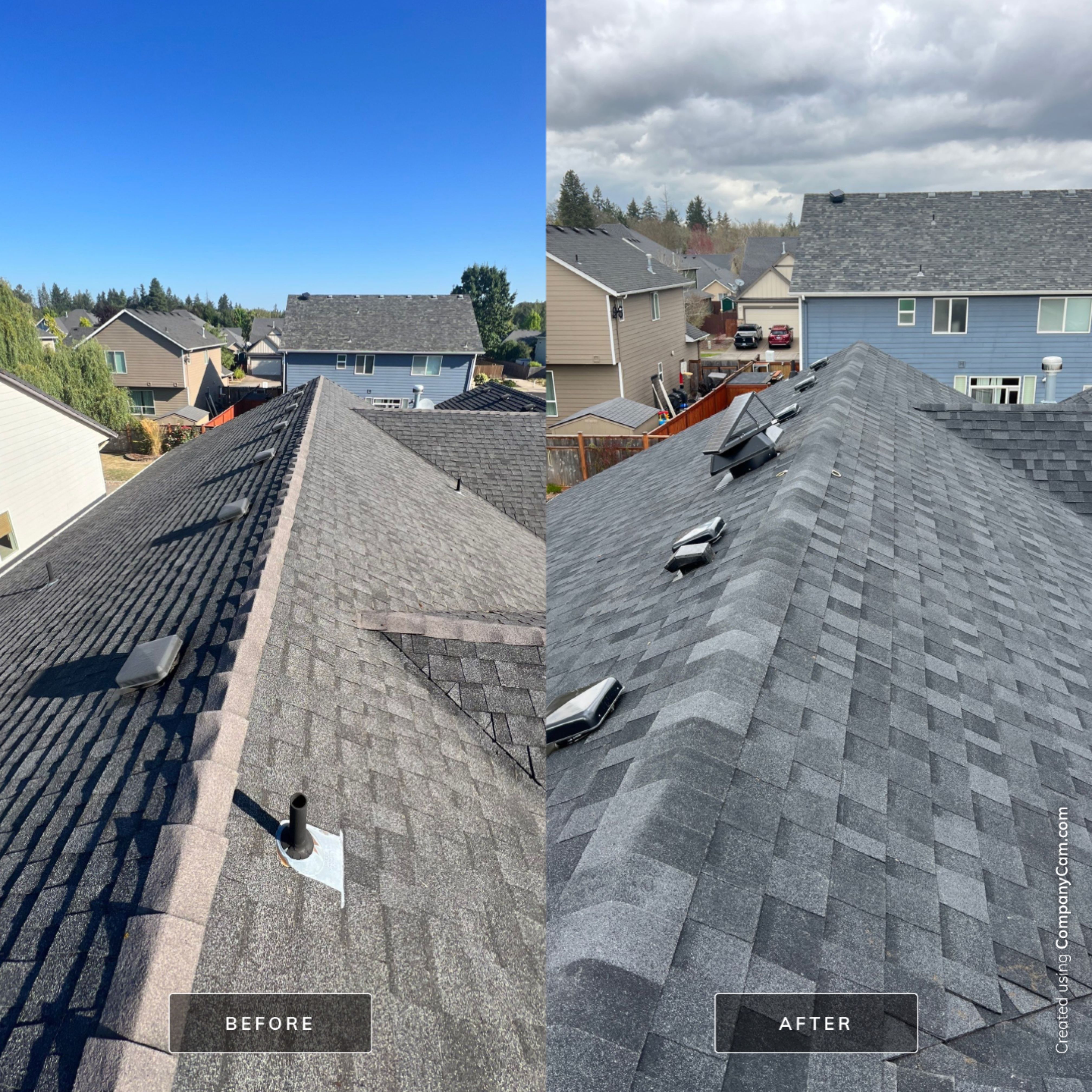 Residential Re-Roof in Albany Oregon by Orezona Building & Roofing Company, Inc.