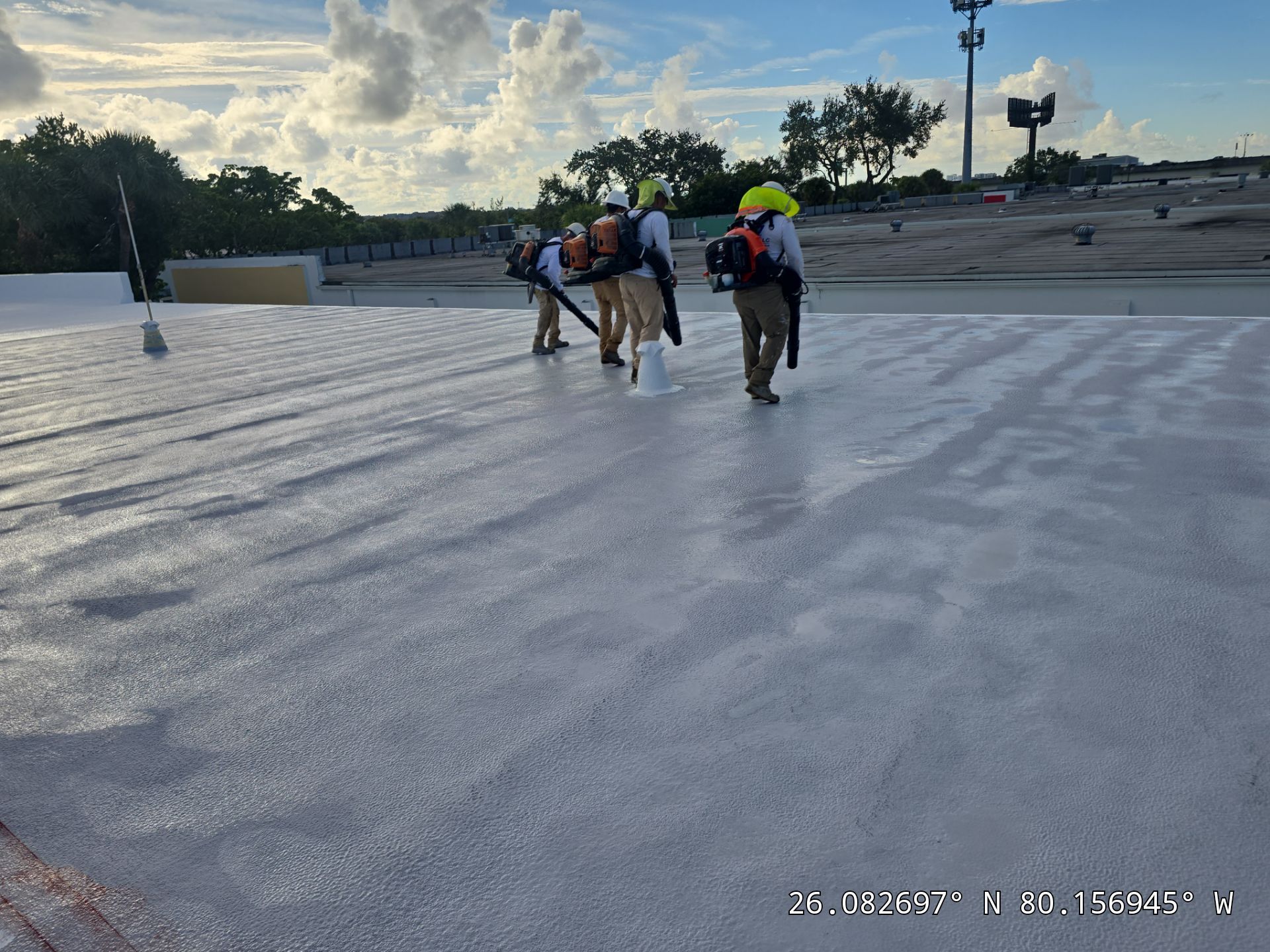 Fort Lauderdale Commercial Roof Restoration with Spray Foam and Silicone Coating by Roof King LLC