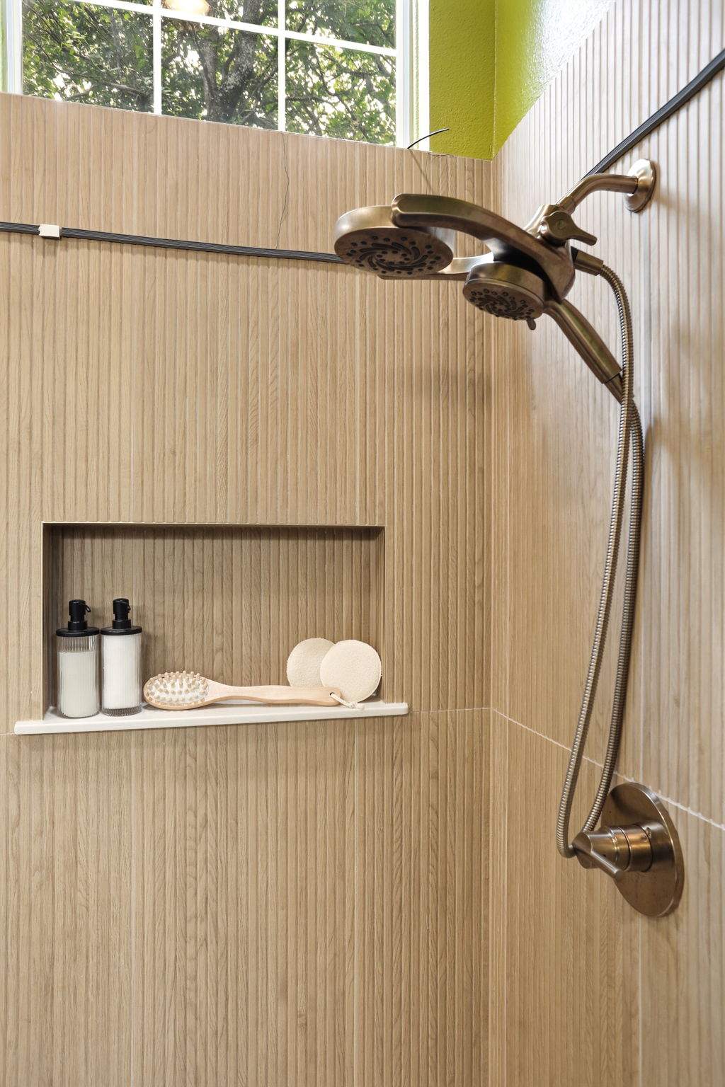 Bold & Colorful Bathroom Remodel | Custom Shower & Statement Wallpaper | San Antonio by Legacy Bath and Kitchen