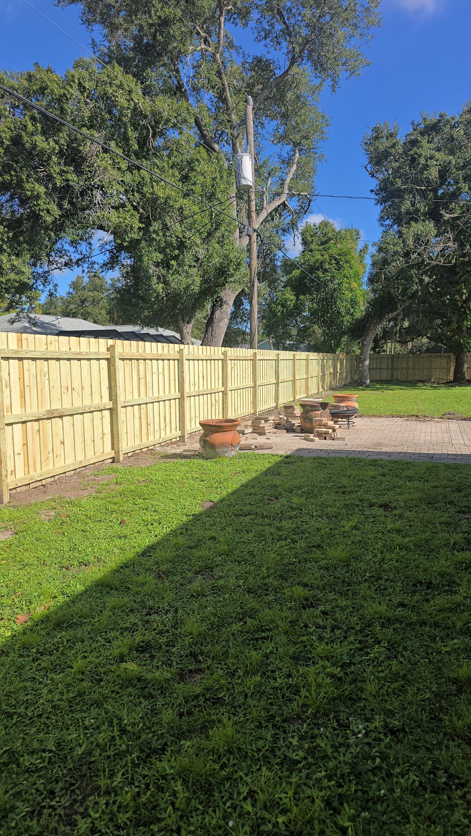 Pressure-Treated Wood Privacy Fence and Gate Installation in North Port by True Fence LLC