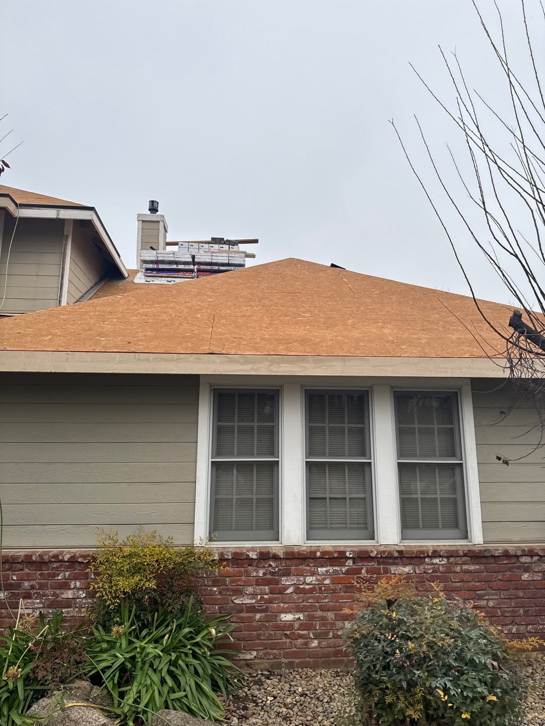 New shingles and gutters using GAF Timberline HDZ shingles and aluminum gutter by Straight Edge Roofing Inc