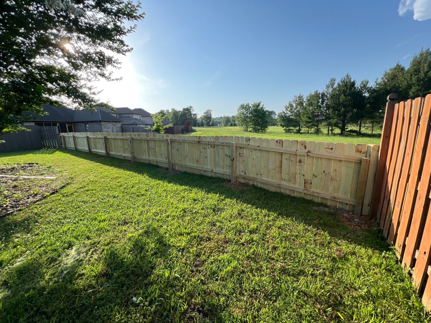Lake View - Fence by Pillar and Pine