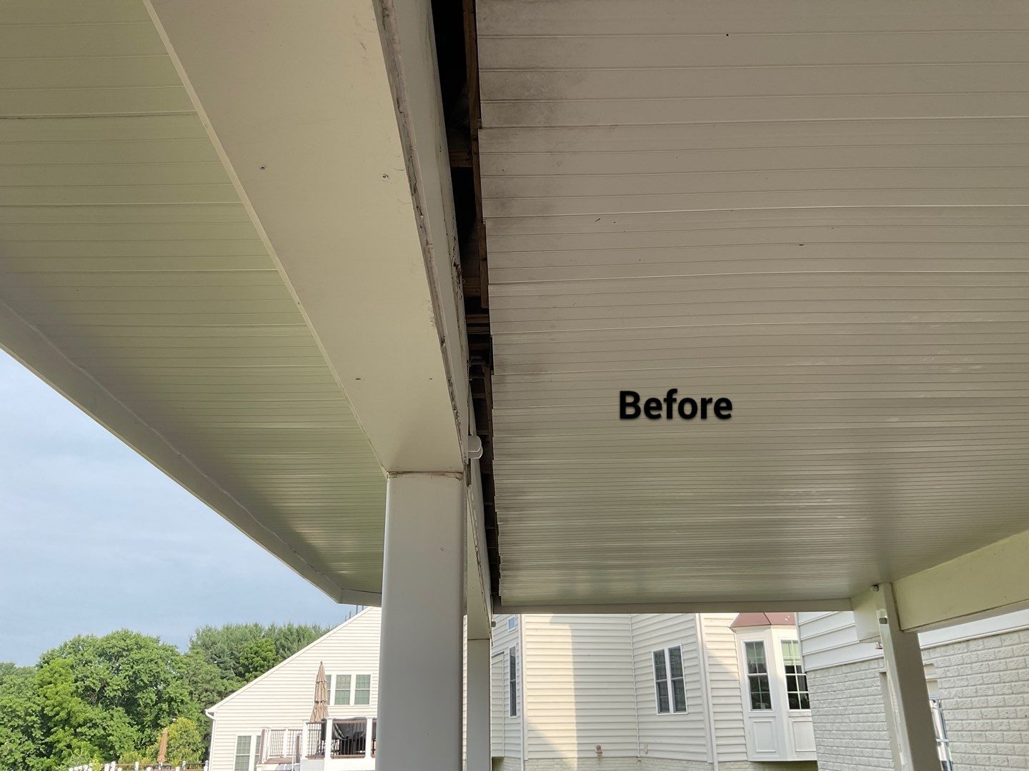 Deck Repair using Rain Drop Gutter covers by Alpha Design Services