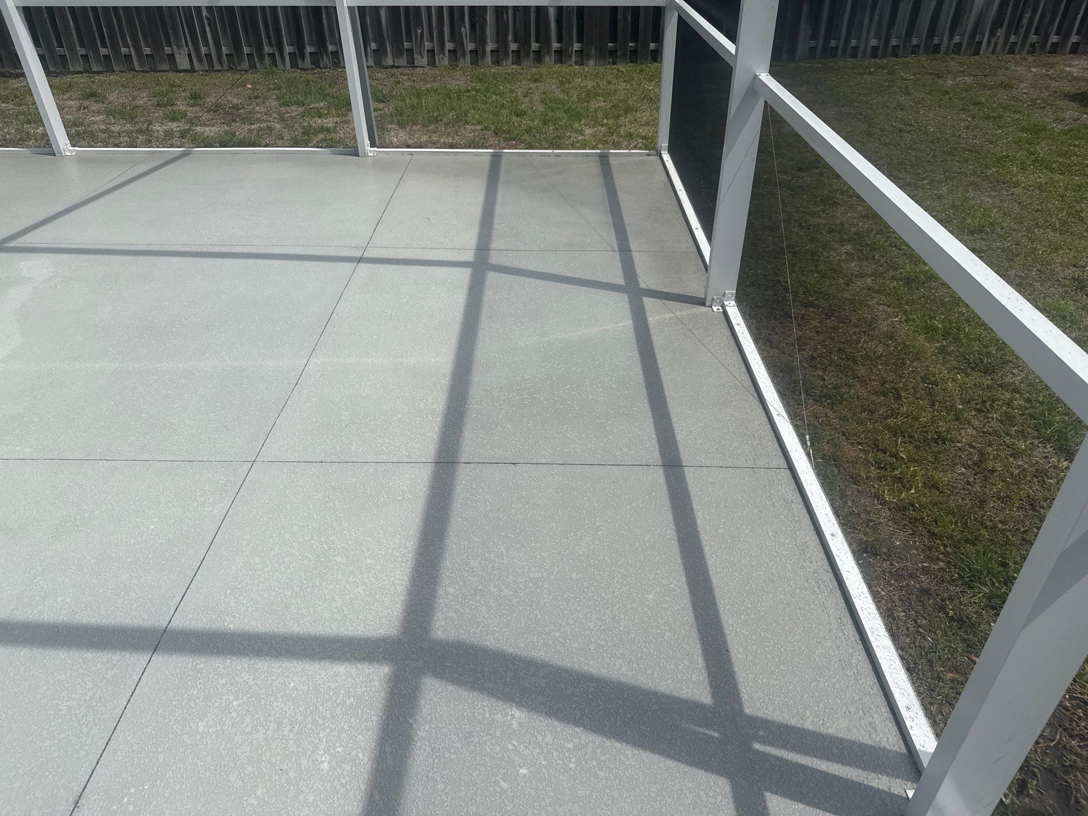 Painted Pool Deck & Pool Cage Cleaning in Allendale – Bradenton, FL by Sunshine AquaWash