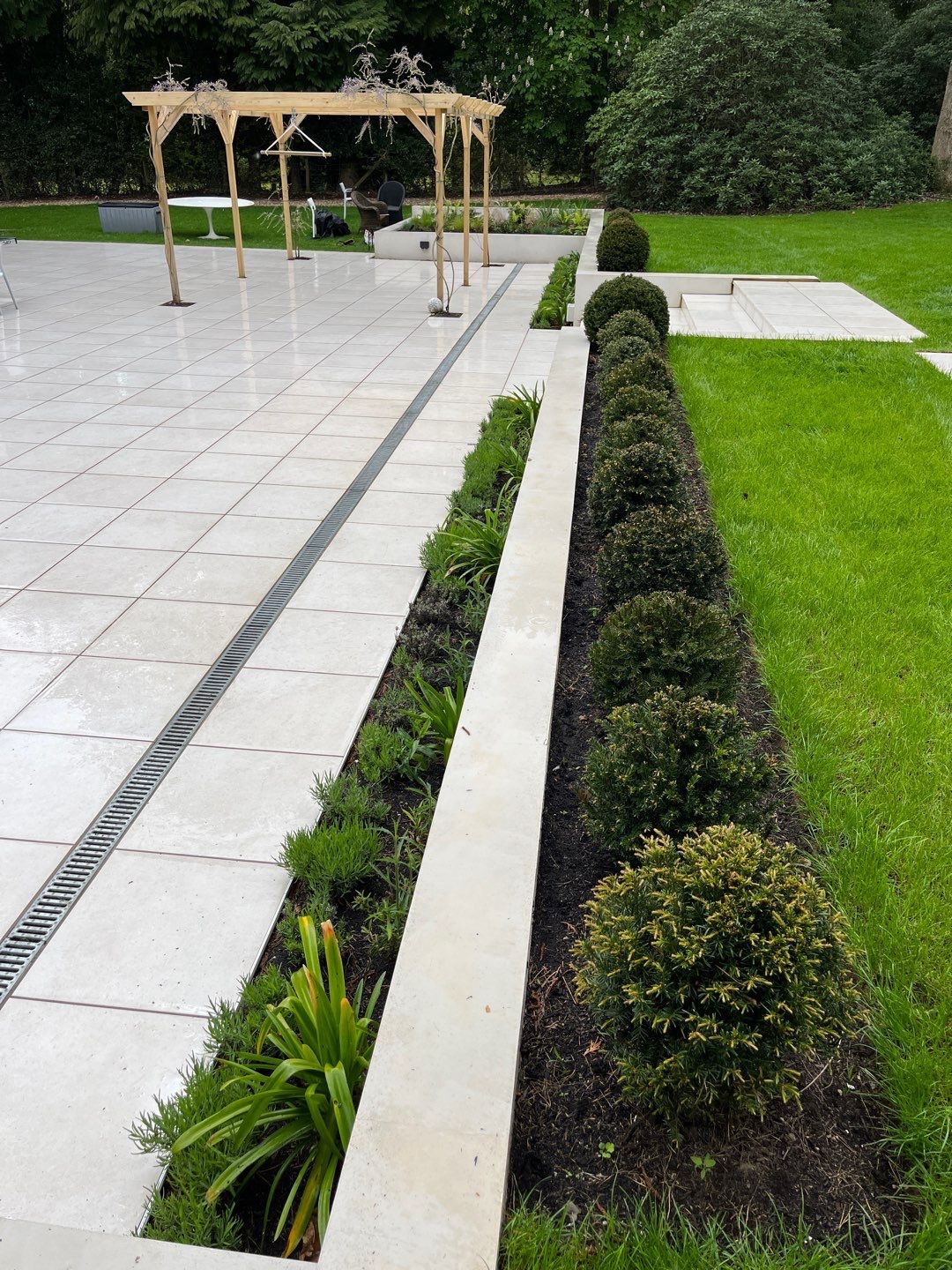 Porcelain Patio Clean using Honda 15lpm Low Pressure Washing Machine by Ges Exterior Cleaning ltd