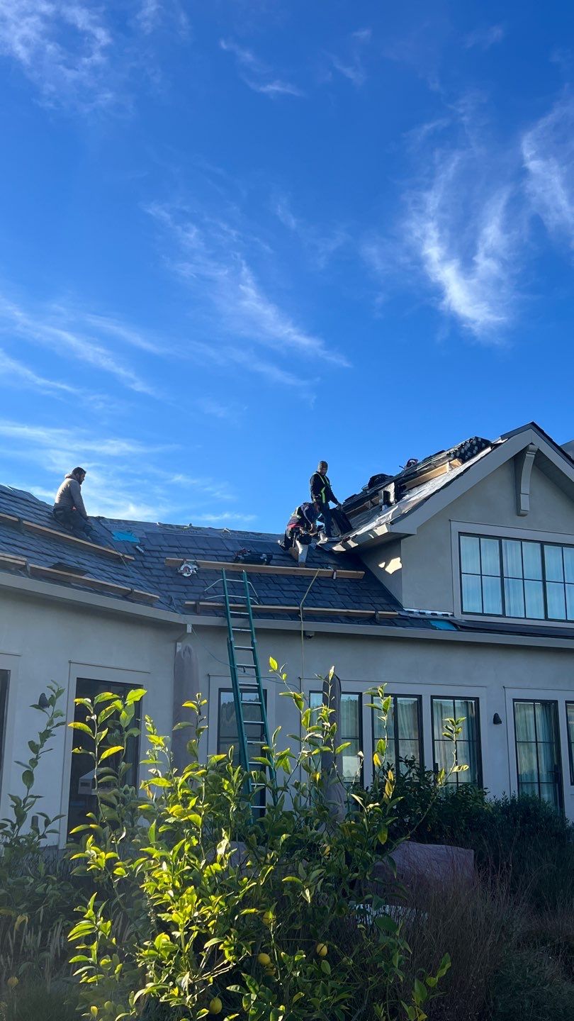 Residential Roofing Installation using Slate by Acker Roofing