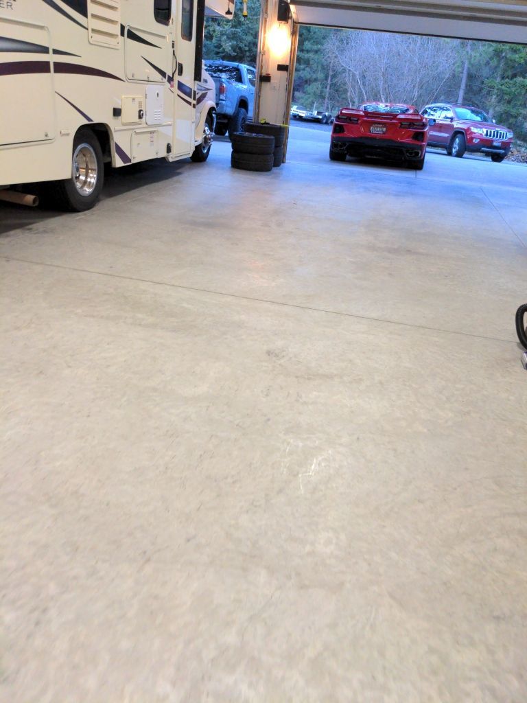 Garage Transformation using Domino by Croc Coatings, LLC