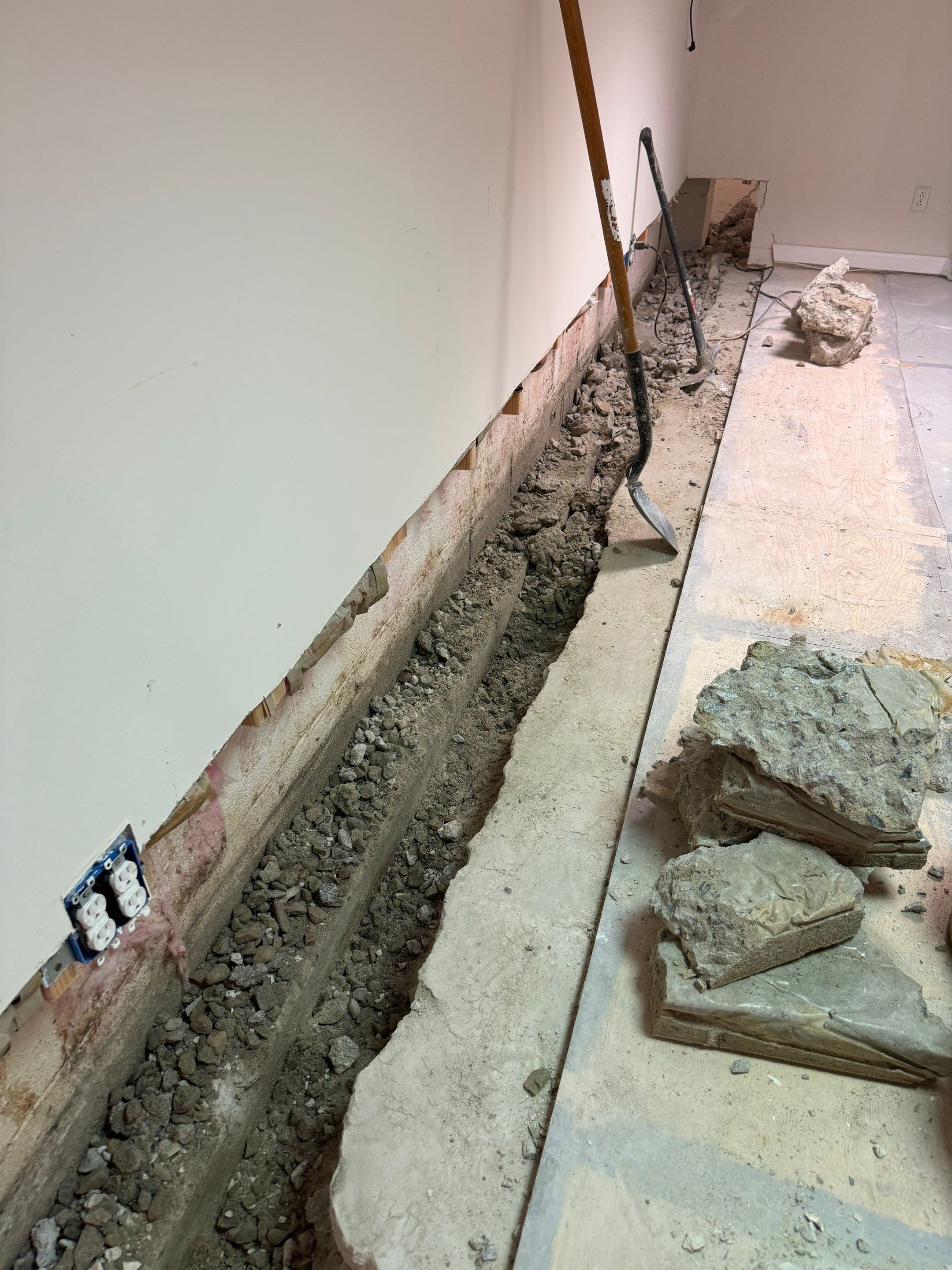 Interior French Drain With Radon Seal & Mold Remediation in Wall Township by Pure Service Pro, LLC 
