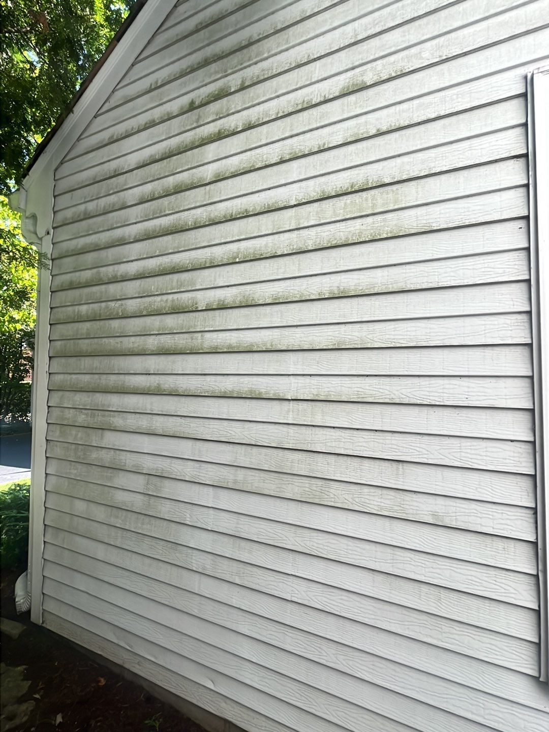 Housewashing  using Algaecide, soft wash soap by Northern Power Washing LLC.