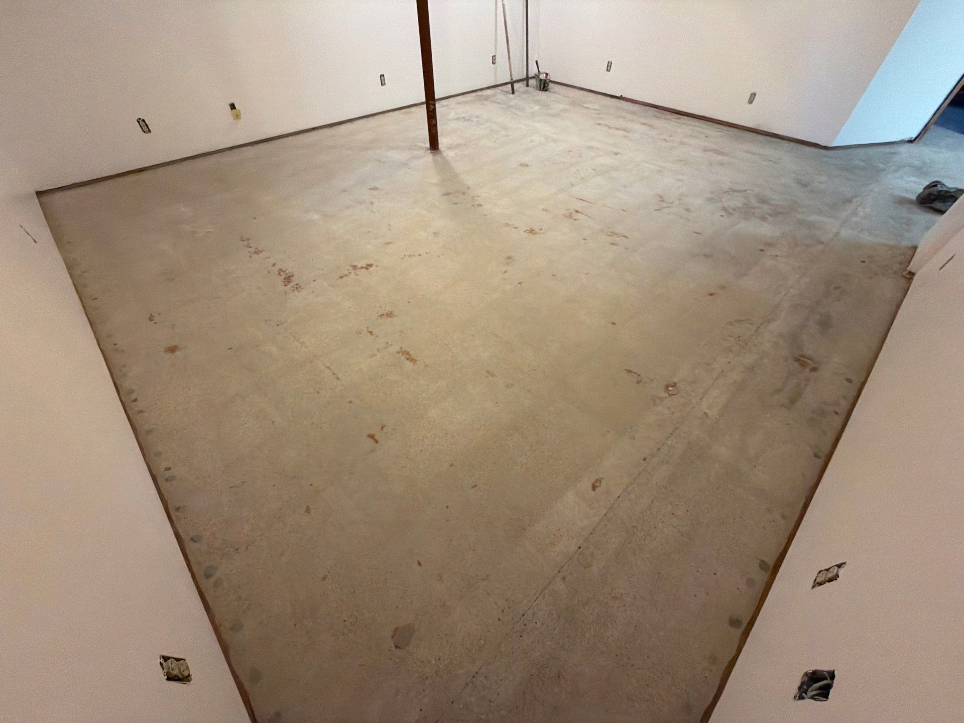 Basement Epoxy Flake Floor Installation and Surface Repair in Montague by Gordon Painting