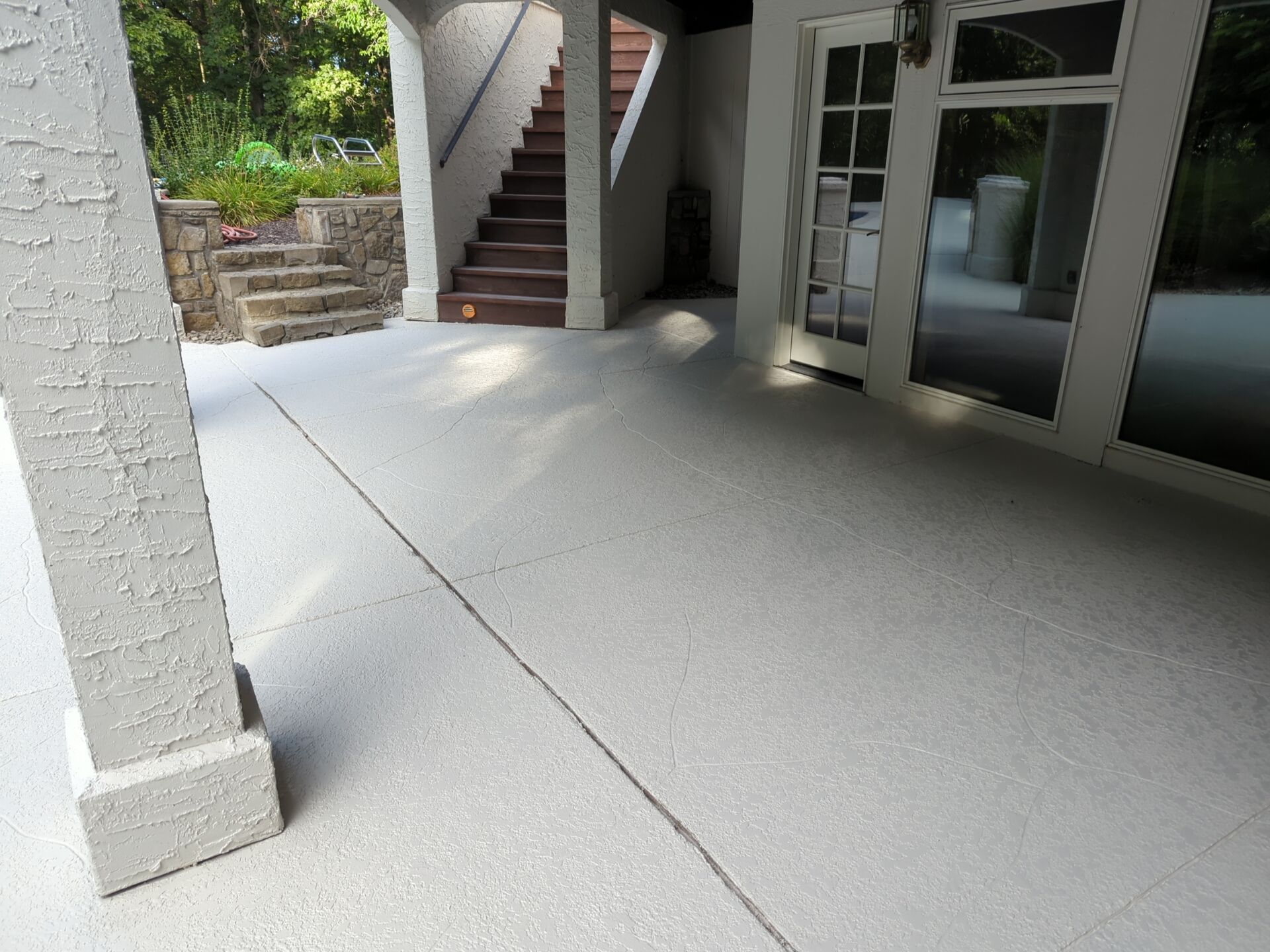 Pool Deck Resurface W/ Custom Scoreline - Olathe, KS by Big Red Decorative Concrete, LLC