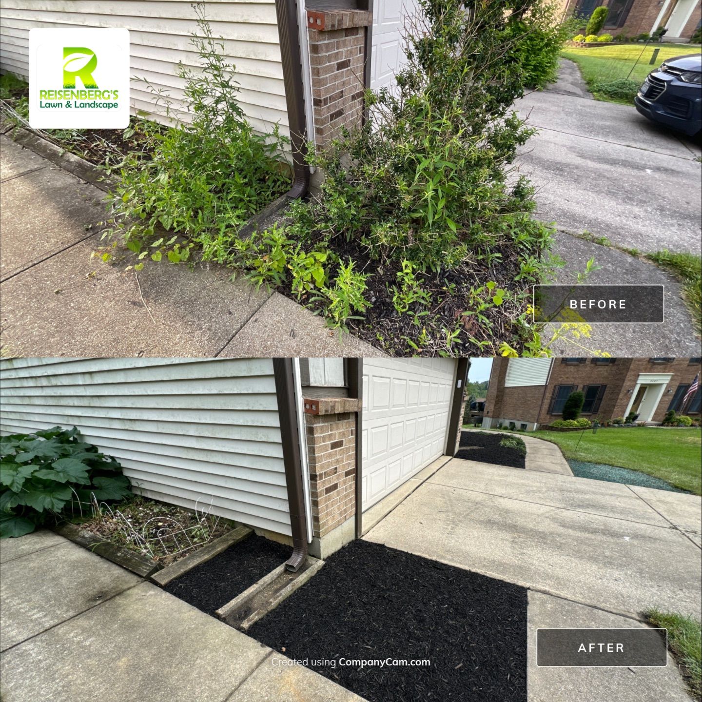 Complete Tear Out of Overgrown Landscape by Reisenberg’s Lawn & Landscape, LLC
