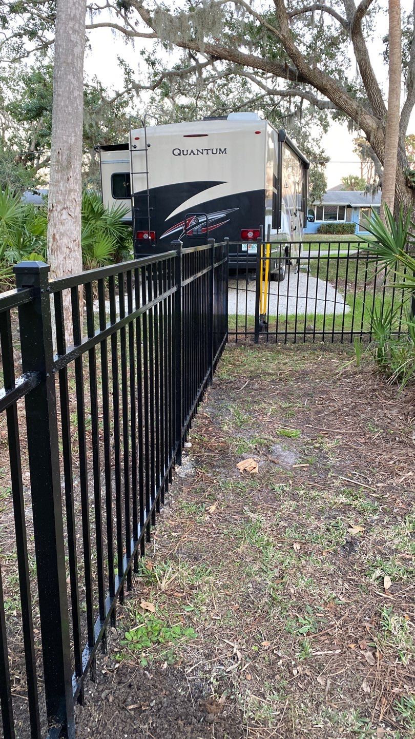 Aluminum Fence Installation using Black 3 Rail Aluminum Fence by Asap fence and gates, LLC