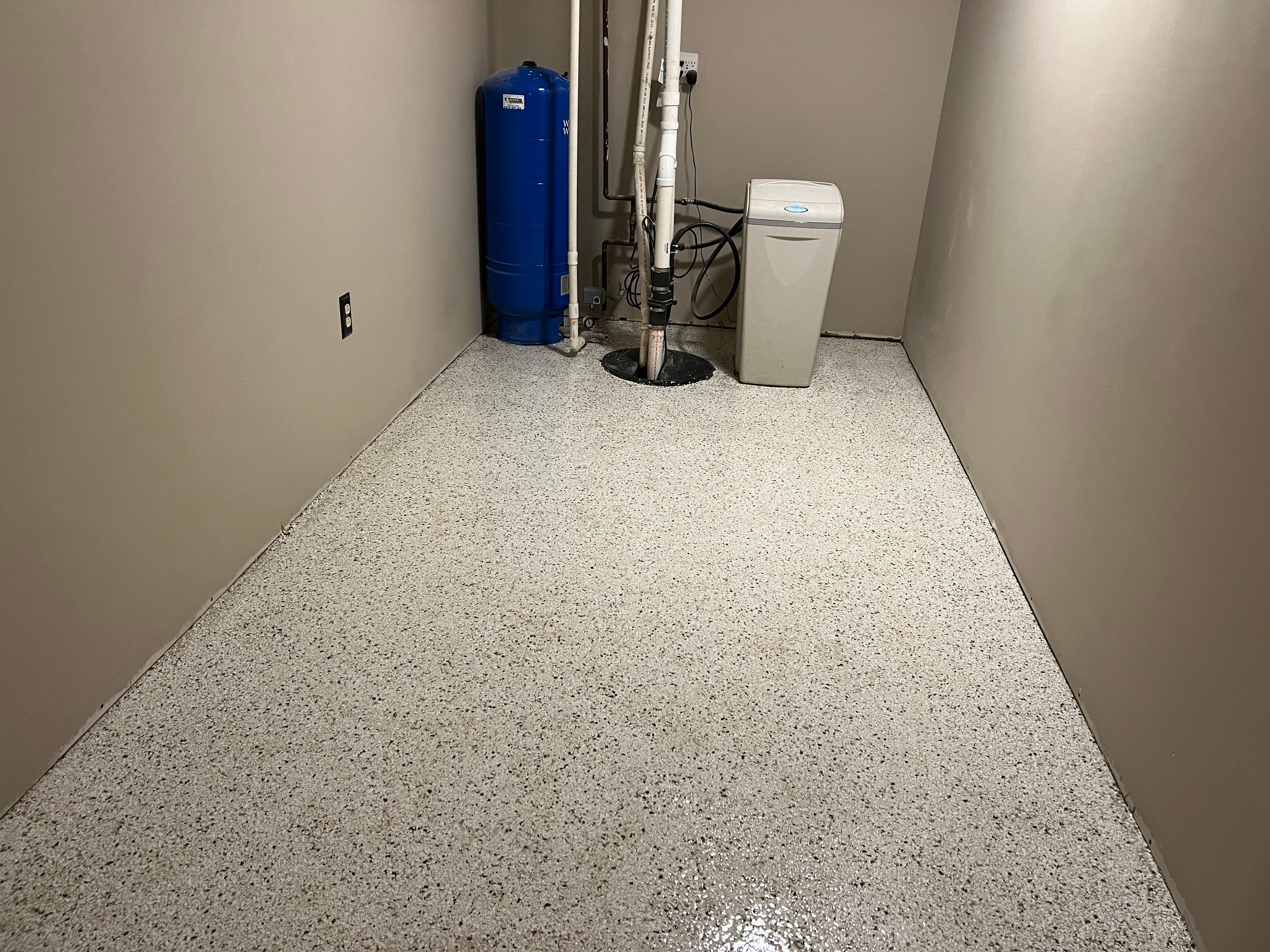 Basement Floor using Driftwood by Your1DayFloor.com