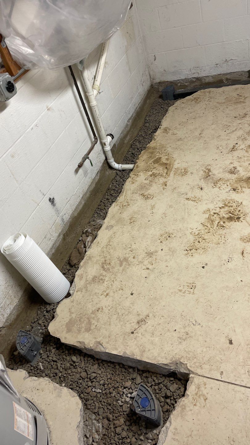 Interior Basement Waterproofing System by Toledo Basement Repair
