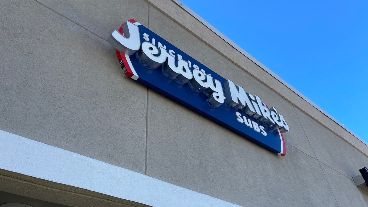 Channel Letters on Backer for Jersey Mikes by SignCrafters