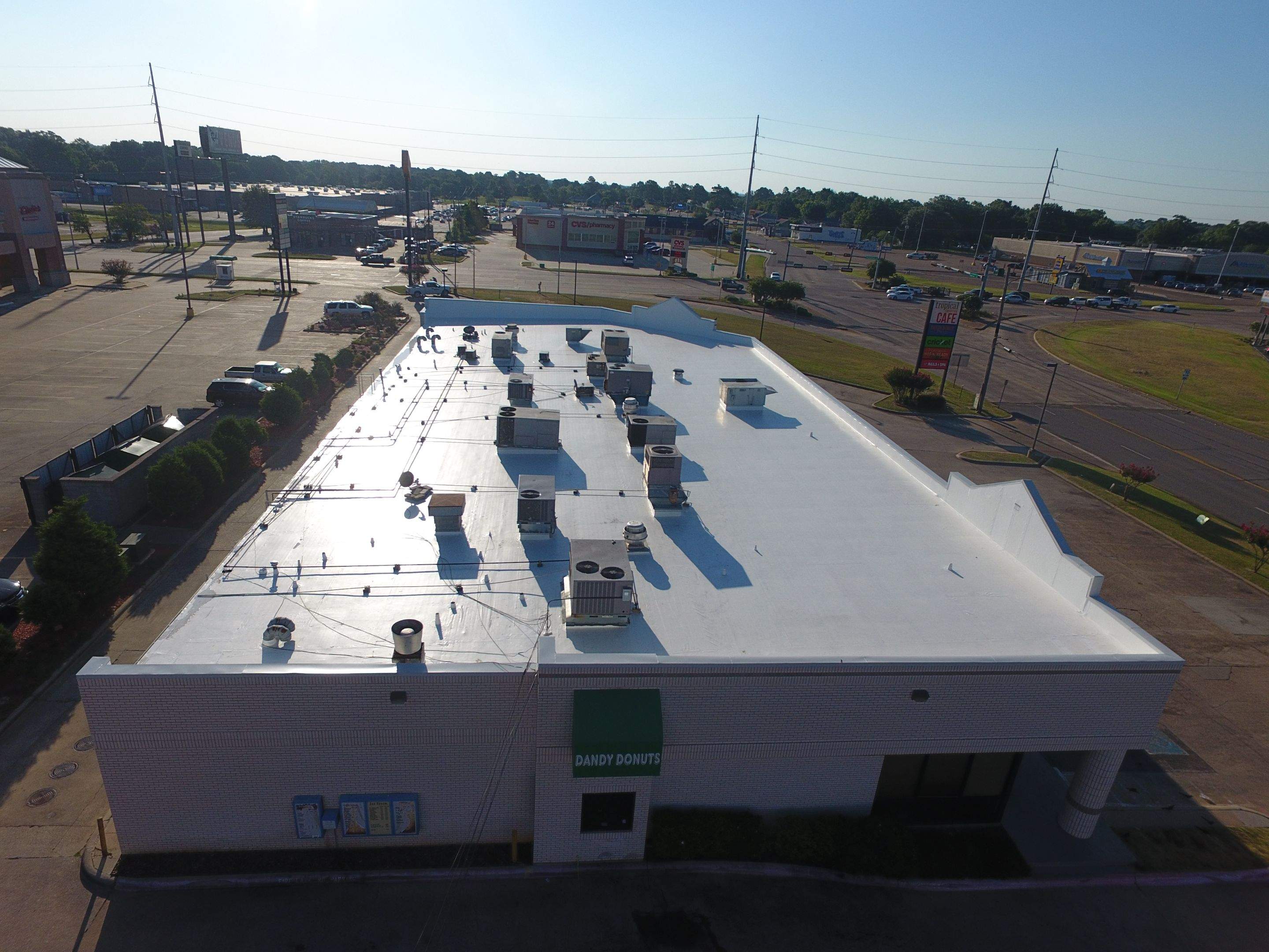 Commercial Roofing Installation using 50 mil PVC by Hostetler Roofing
