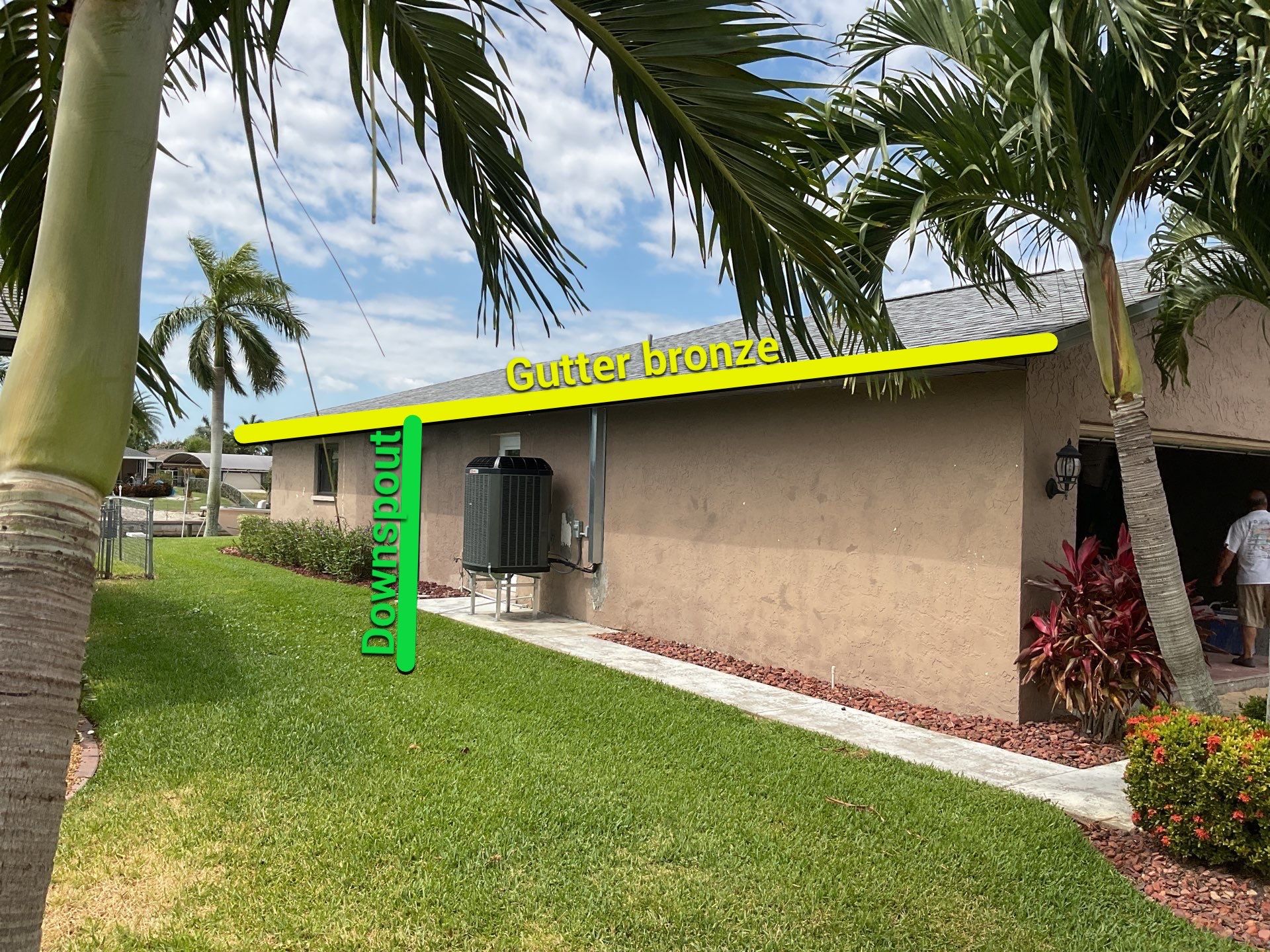 Bronze Seamless Gutters using 6 Inch Seamless Gutters in Cape Coral by Gutter Professors