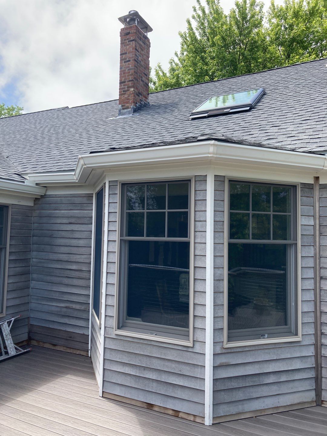 6" Leaf Relief K-Style Gutter installation in Eastham, Ma by Gutter Pro Enterprises
