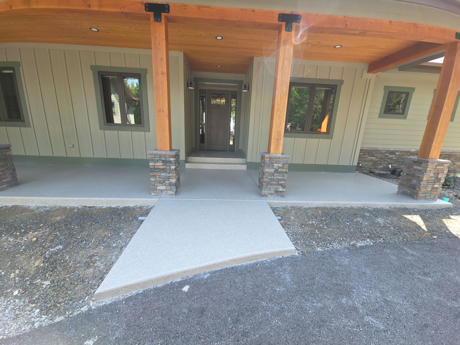 Patio Transformation using Travertine by Croc Coatings, LLC