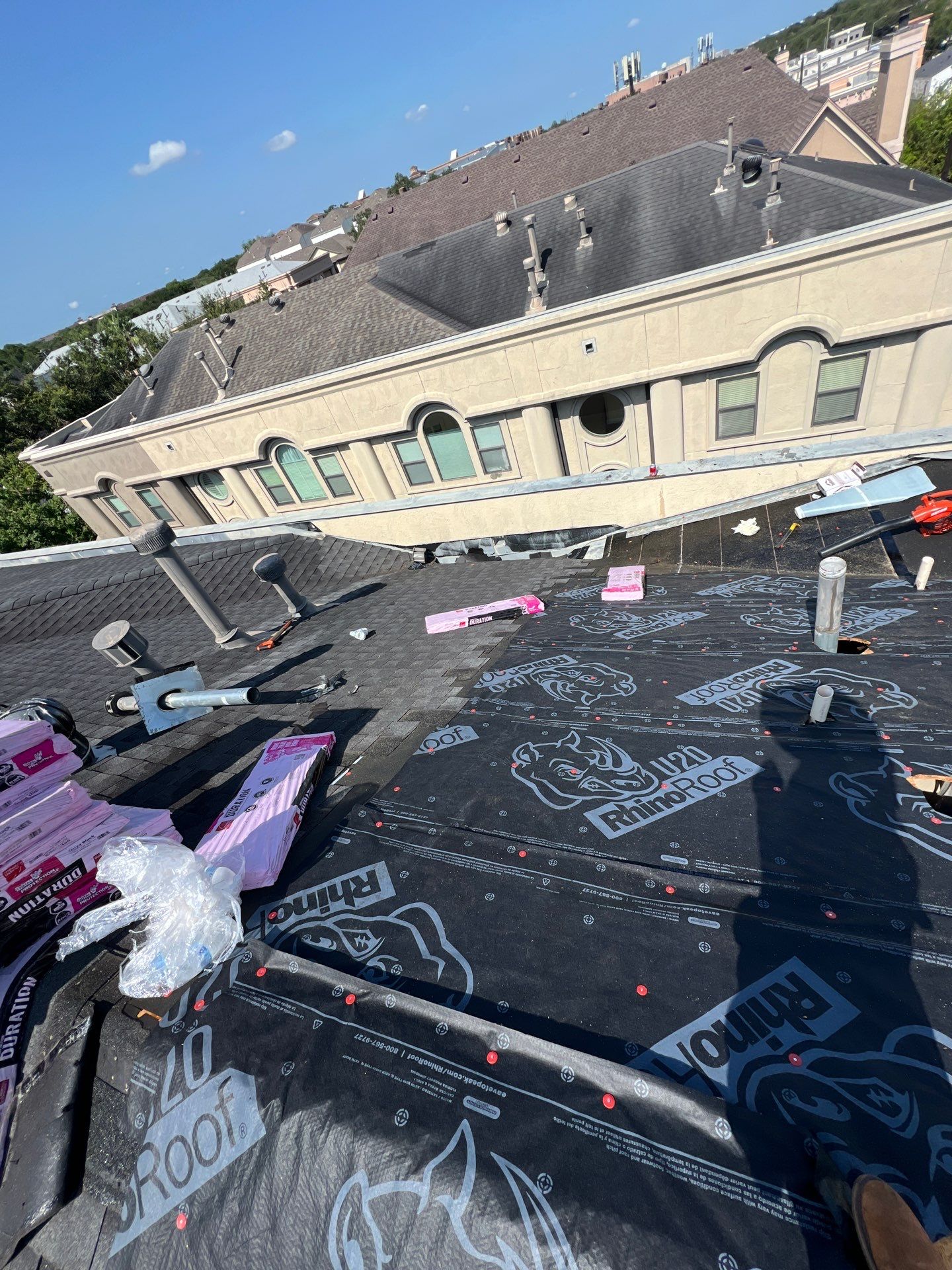 Residential Roofing Installation using Owen's Corning Duration (Lifetime) Shingles by Roof Repair Company