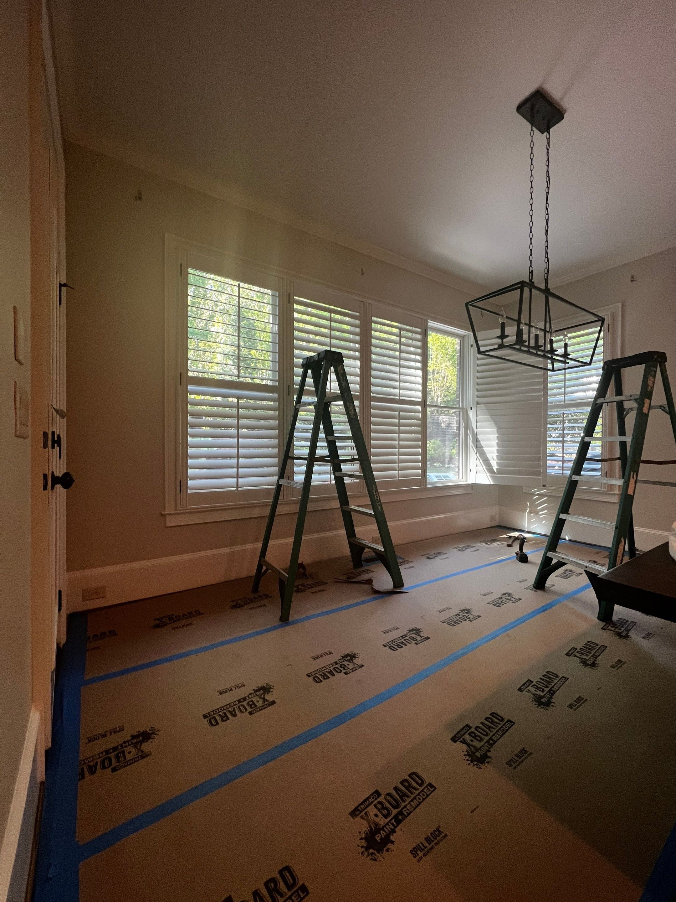 Atlanta French Door Installation with Custom Wood Overhang and Flagstone Patio by Swift Home Renovations
