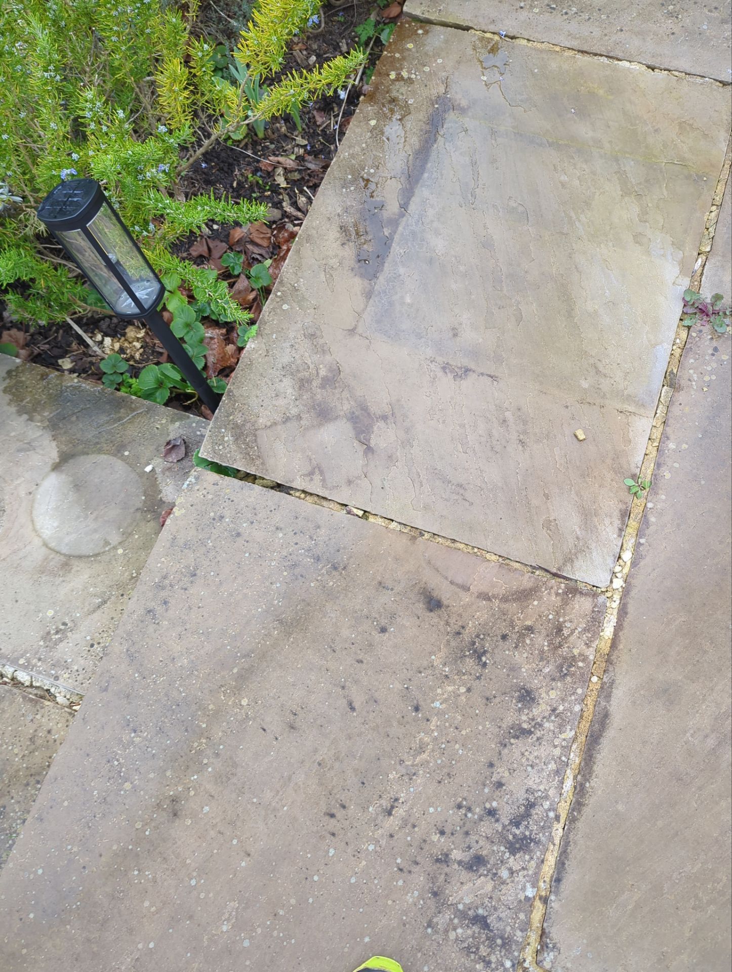 Patio Area Spring Clean using Mosmatic Flat Surface Cleaner by Ges Exterior Cleaning ltd