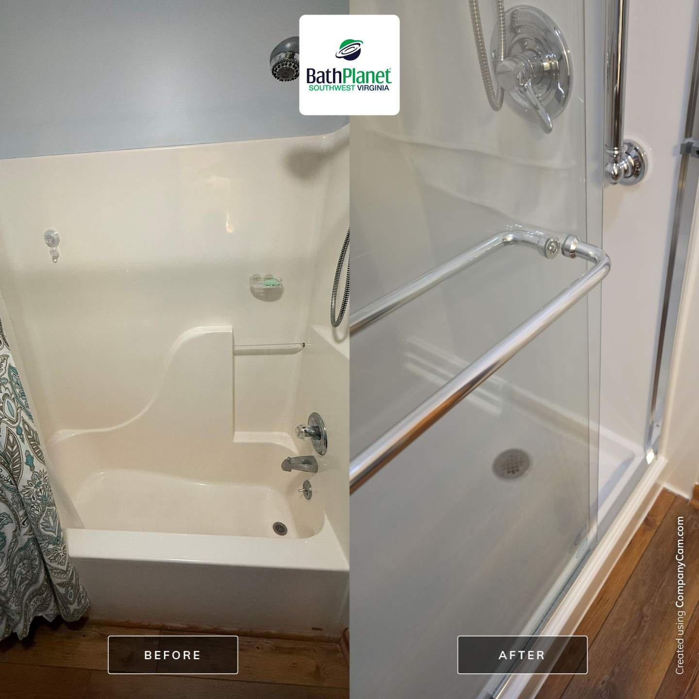 Tub to Shower by BathPlanet SW Virginia