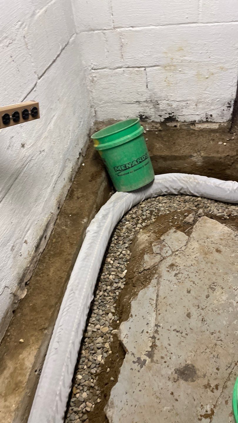 Interior Drain Tile & Yard French Drain in St. Paul, MN by Waterproofing Northeast