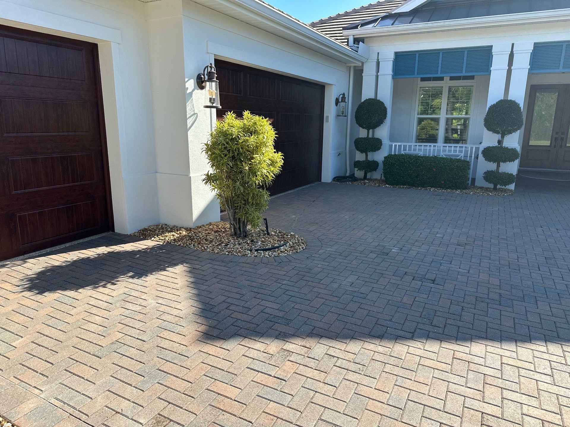 Paver Driveway Cleaning in Winding River Community, Bradenton, FL by Sunshine AquaWash