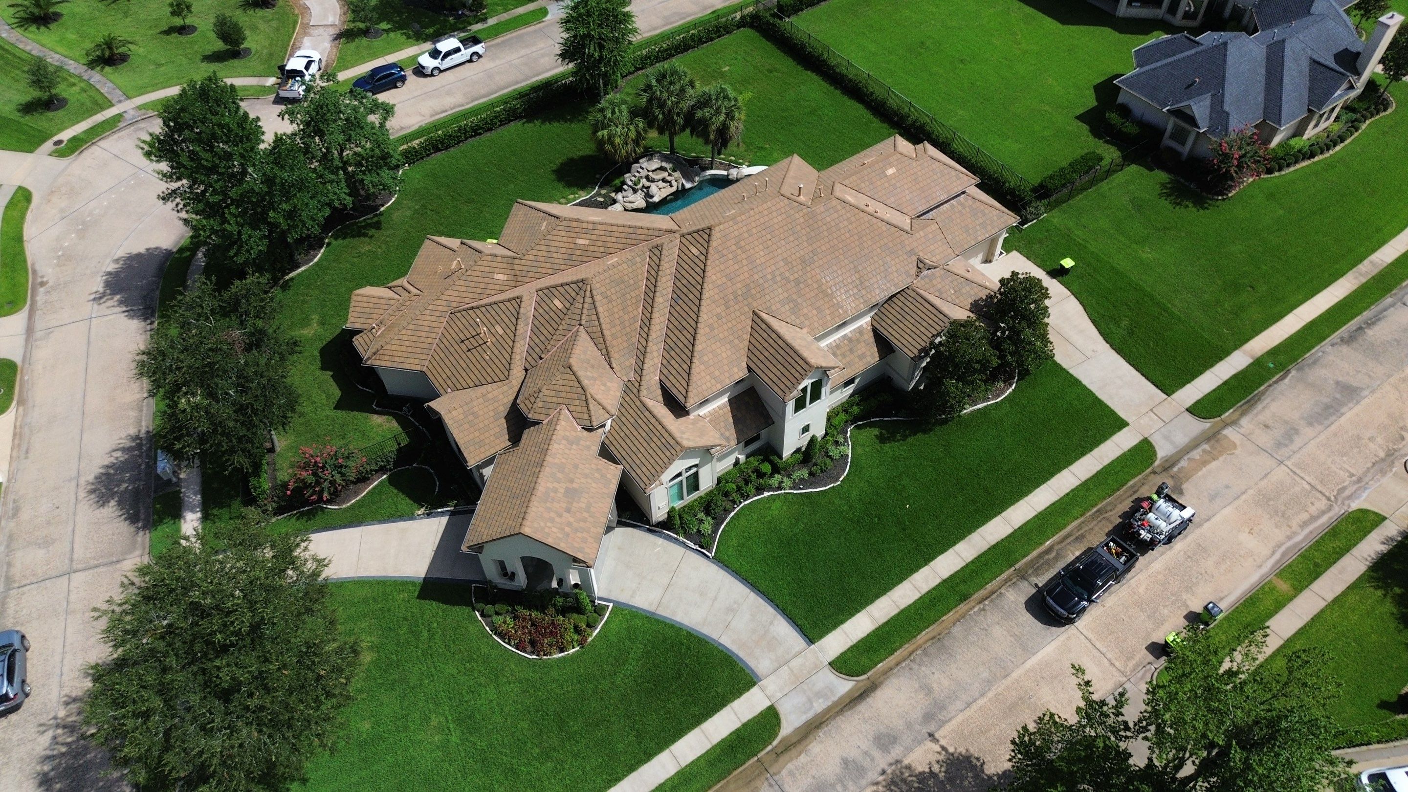 Full Exterior Cleaning and Roof Restoration for Missouri City Estate by Zeal Power Washing