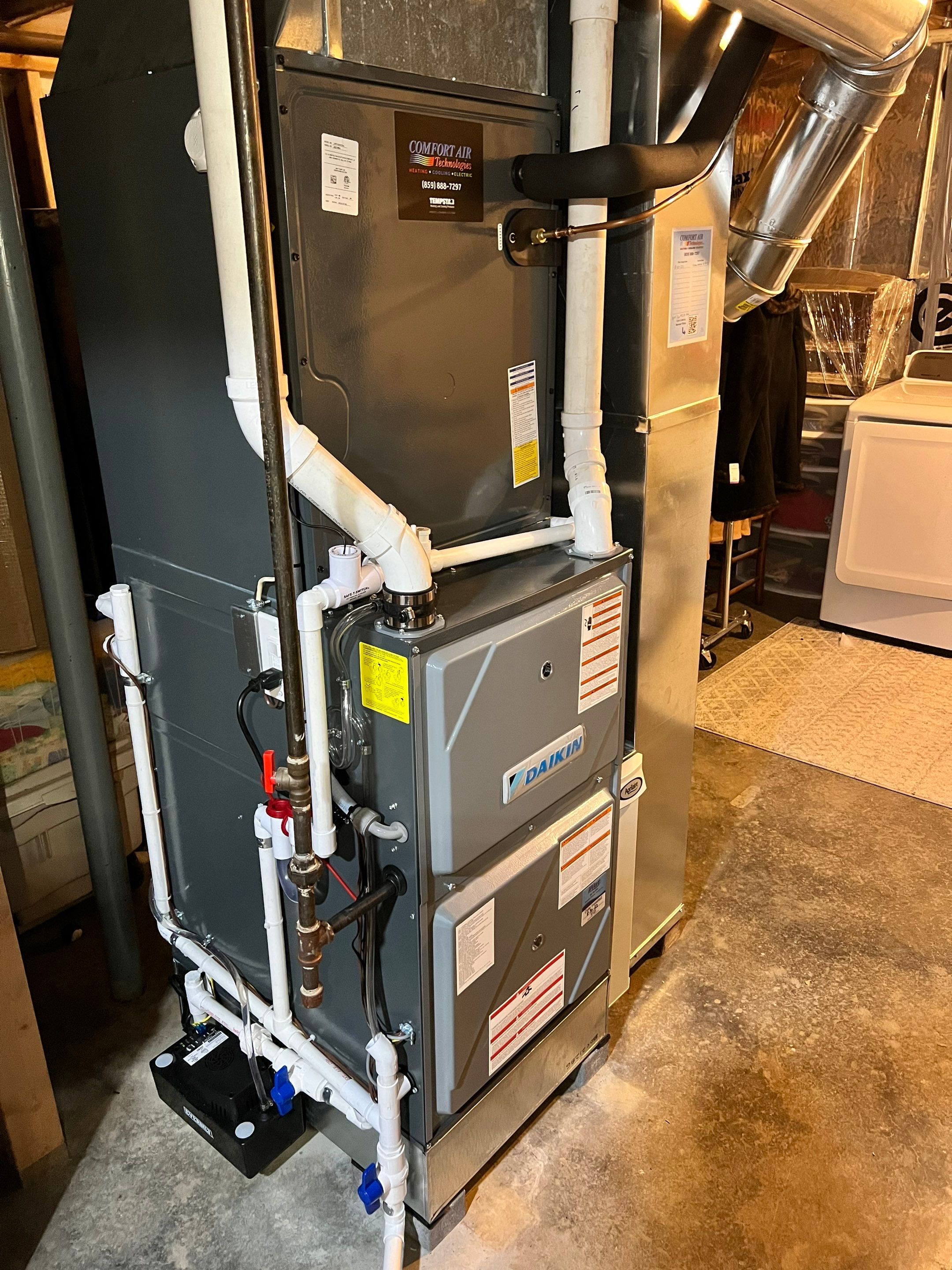 Daikin High Efficiency Furnace Installation by Comfort Air Technologies