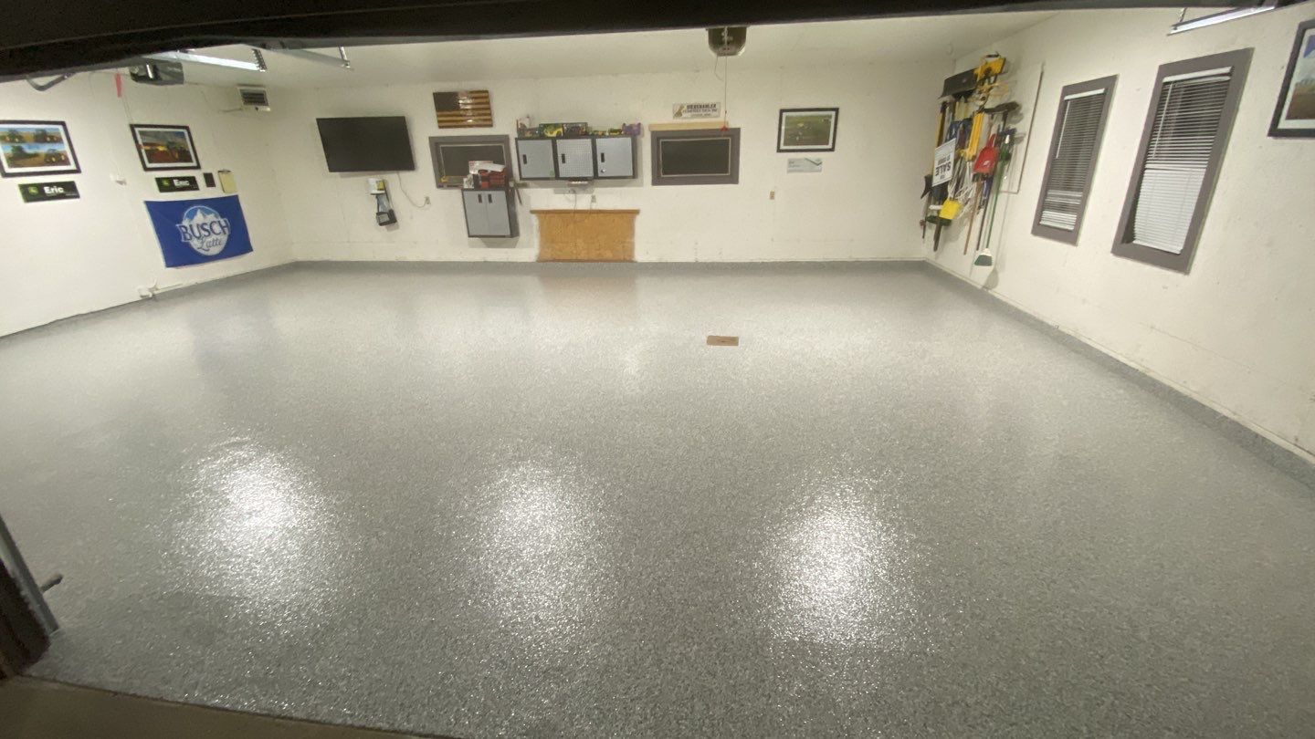 Garage using Slate Stone by Select Painting, Coatings & Garage Cabinets