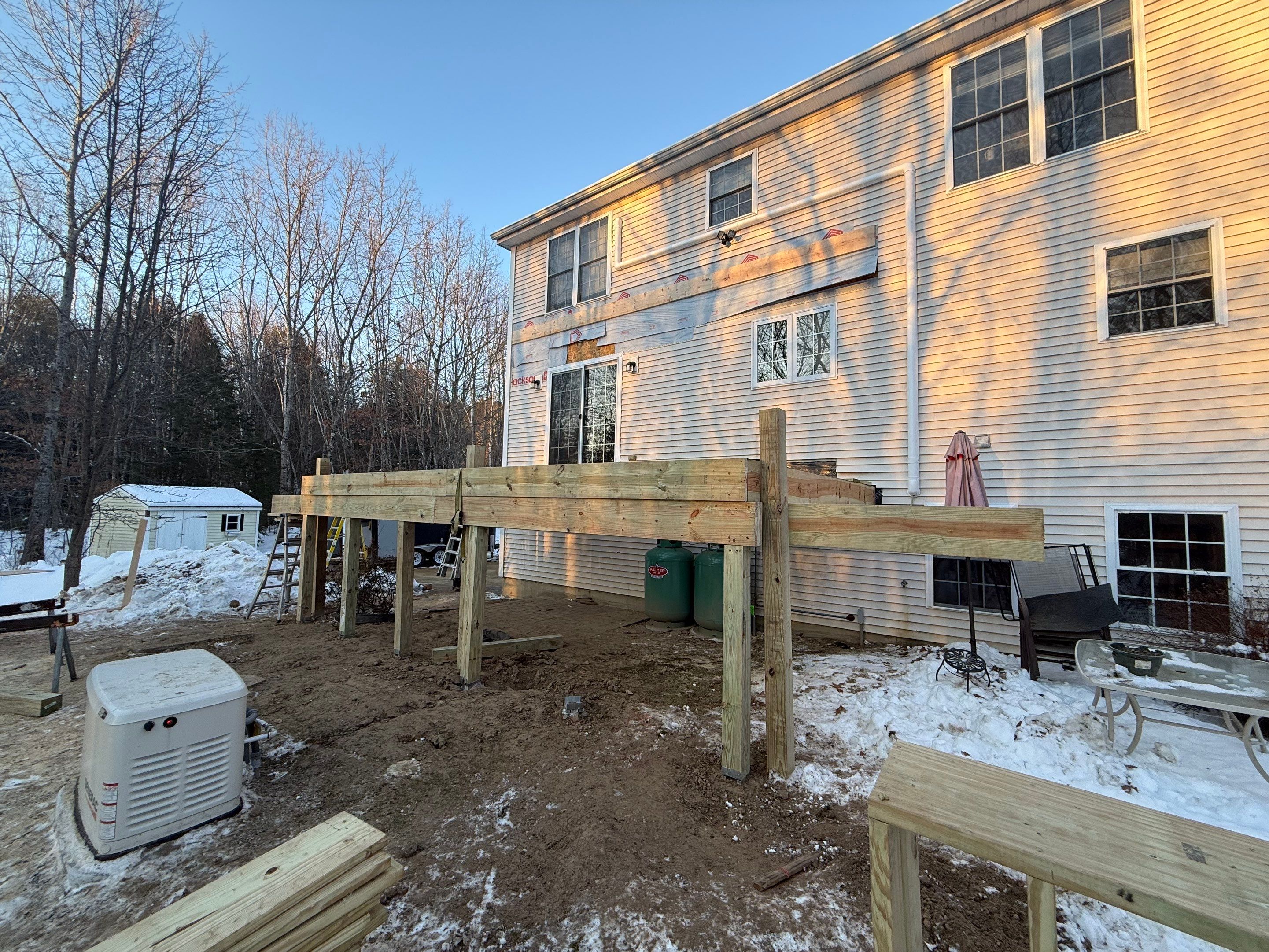 Nottingham Deck Demo - Three Season Build by Tall pine roofing