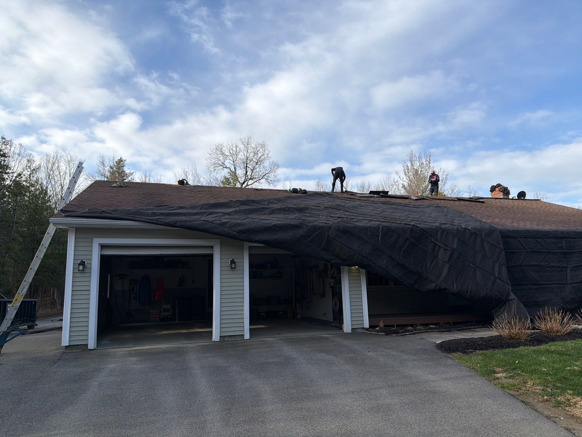 Asphalt Roof Replacement with IKO Cambridge Shingles in Fairfield, ME by Tall pine roofing