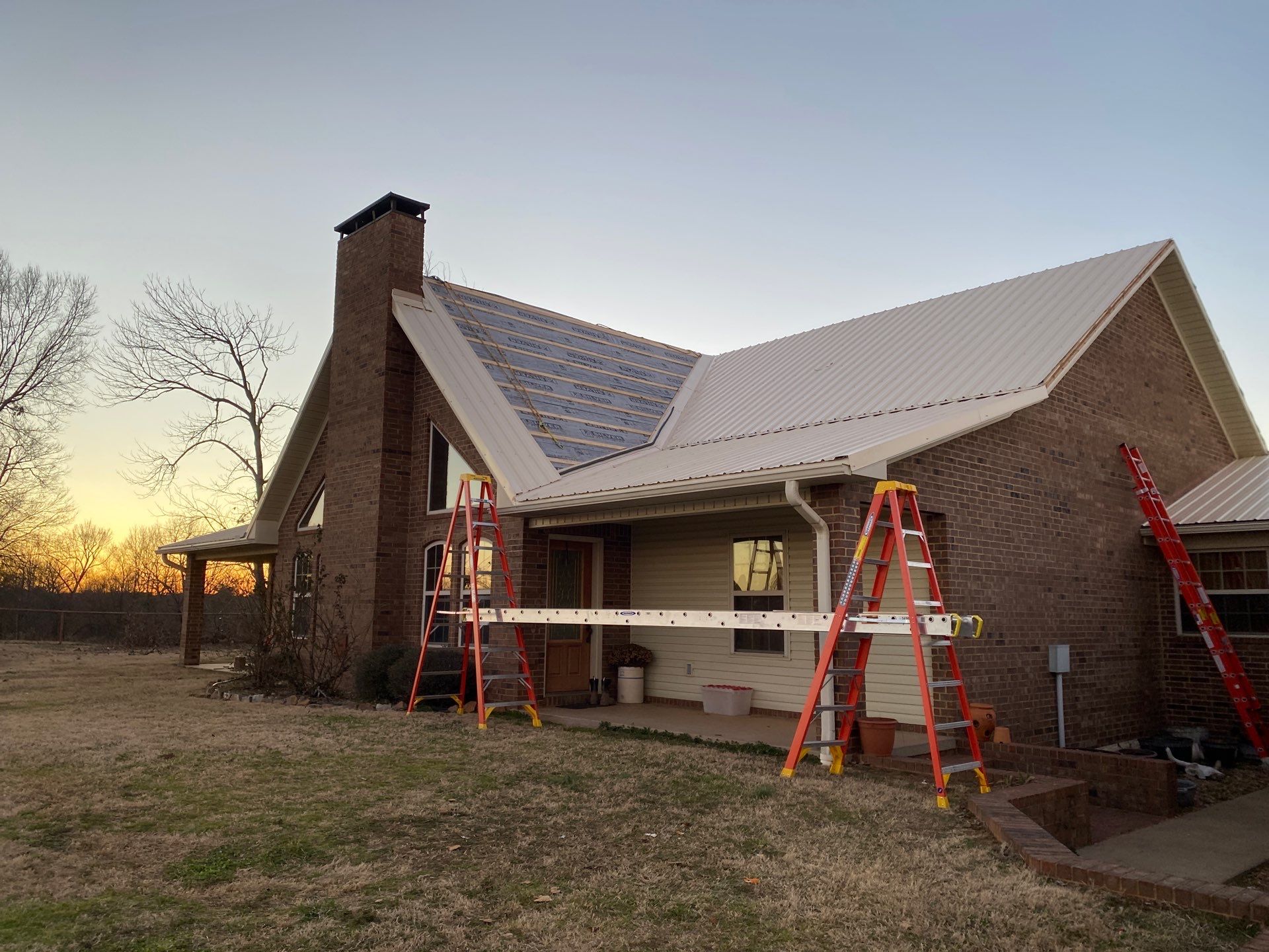 Residential Metal Roof Replacement using Reed's Metals: 26 GA. Colored Residential Metal Panels (Ivory) by Hostetler Roofing