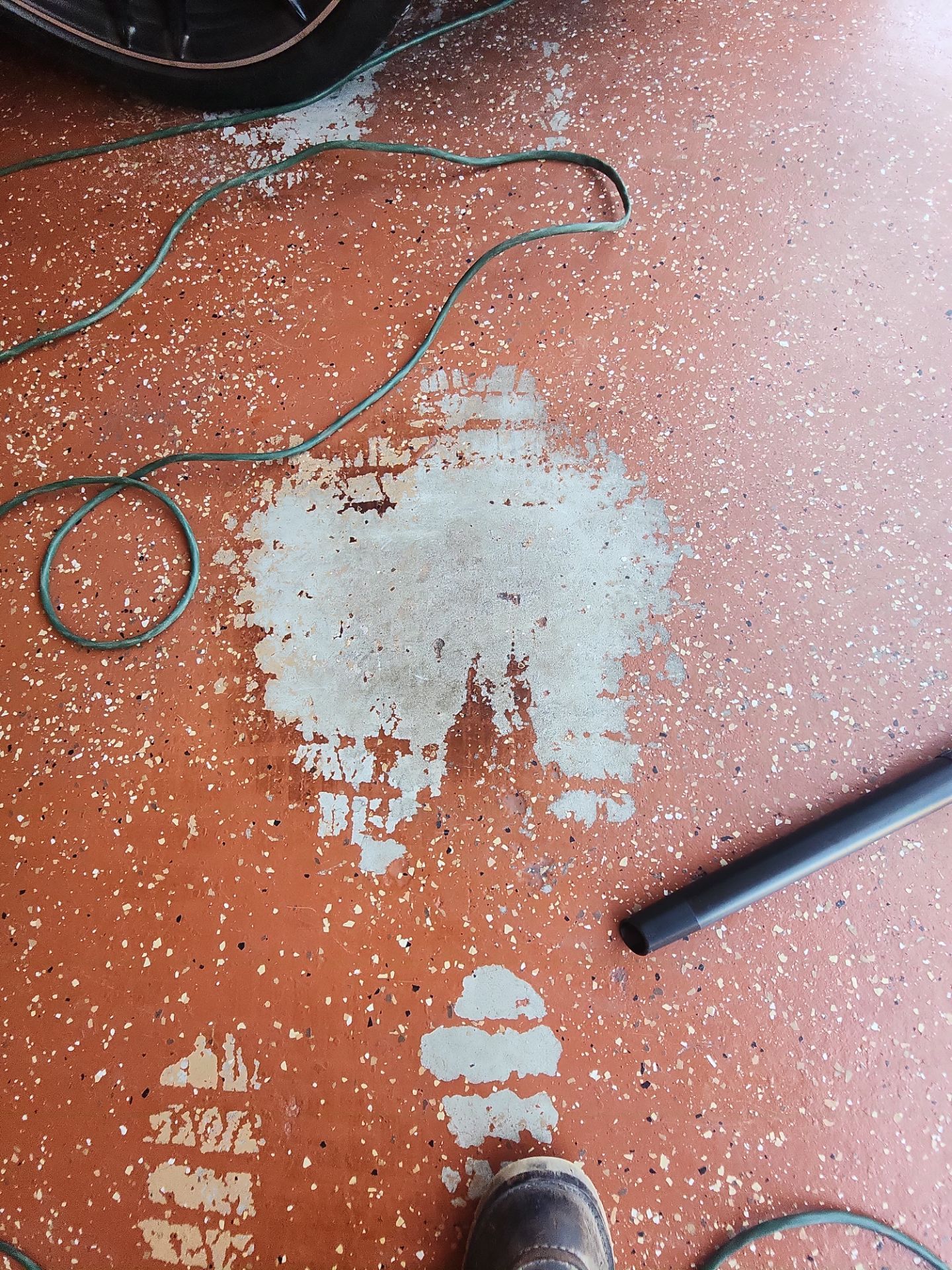 Garage floor transformation using outback color flake by Opus Renovations 