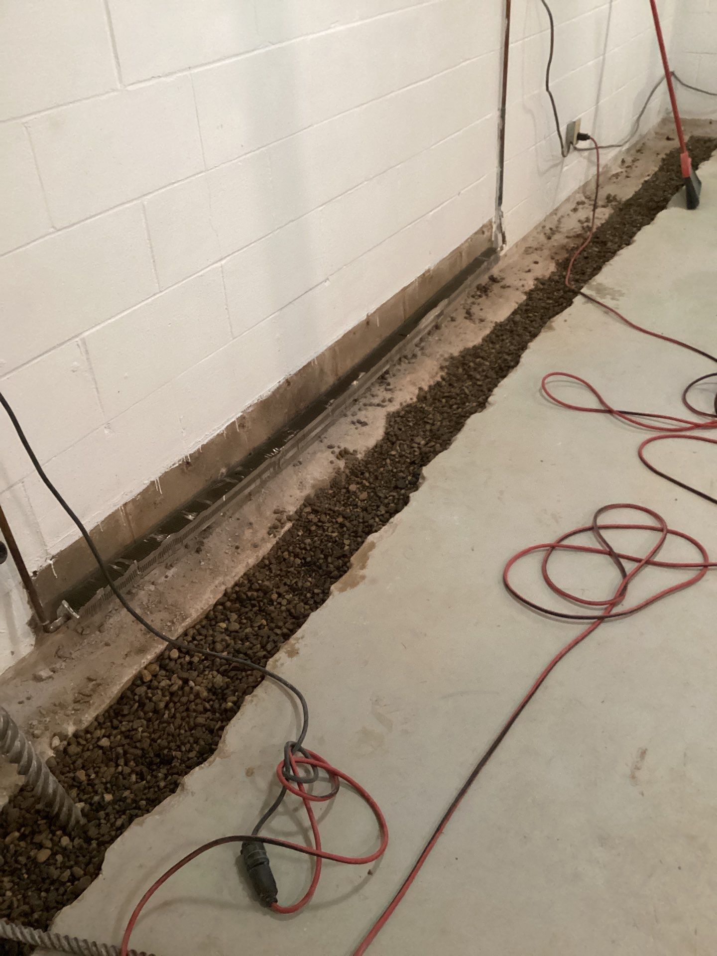 Drain tile in Woodbury by Waterproofing Northeast