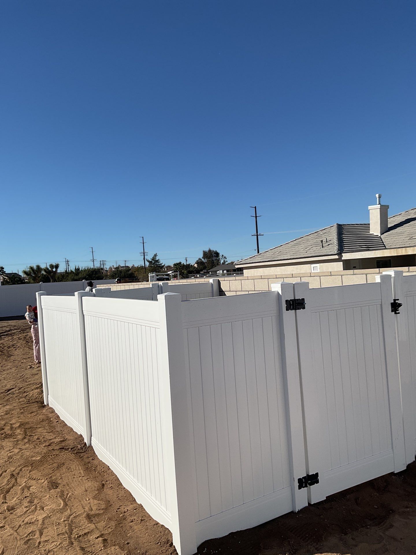 Fence Installation using Vinyl by Fence Guys Inc. 