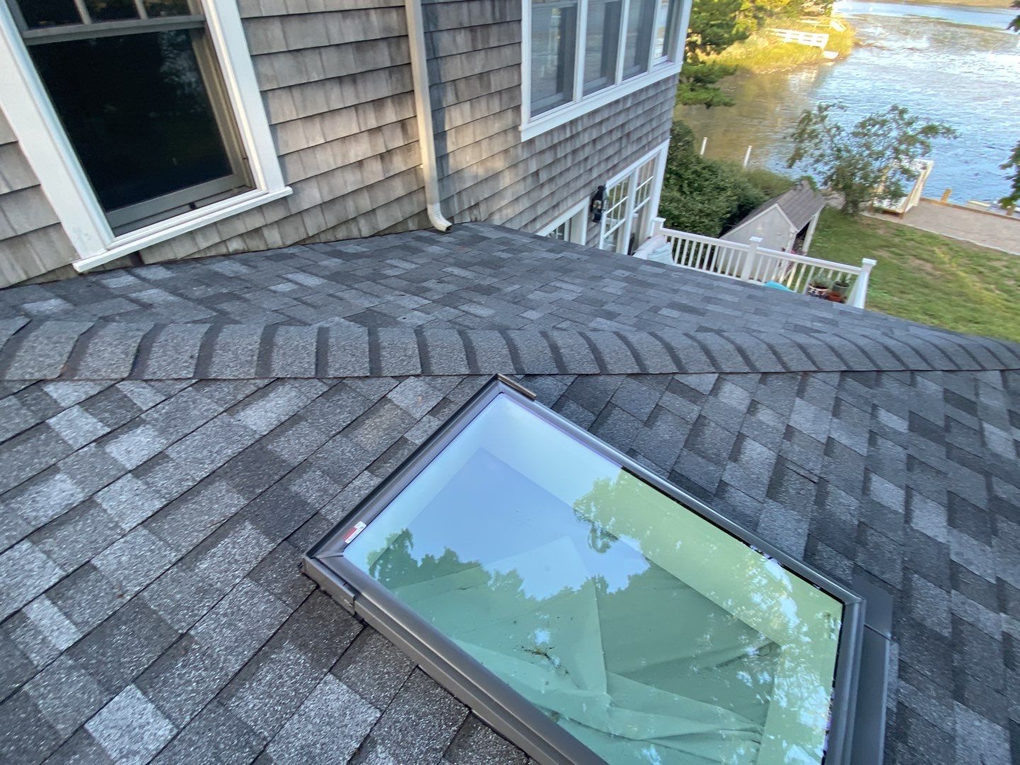 Residential Roofing Installation using Owens Corning Duration Slatestone Gray by A Plus Exterior