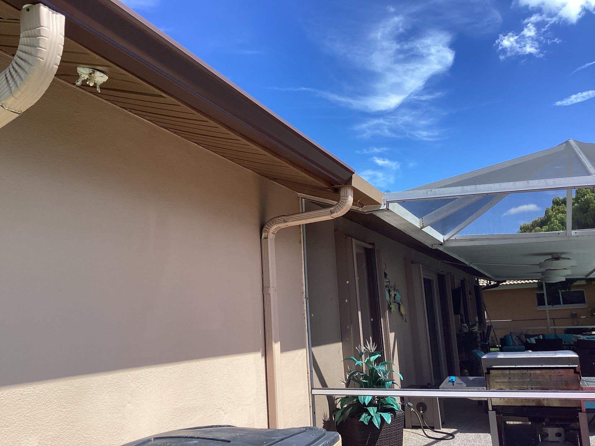 Brown Seamless Gutters using Royal Brown Seamless Gutters in Cape Coral FL by Gutter Professors