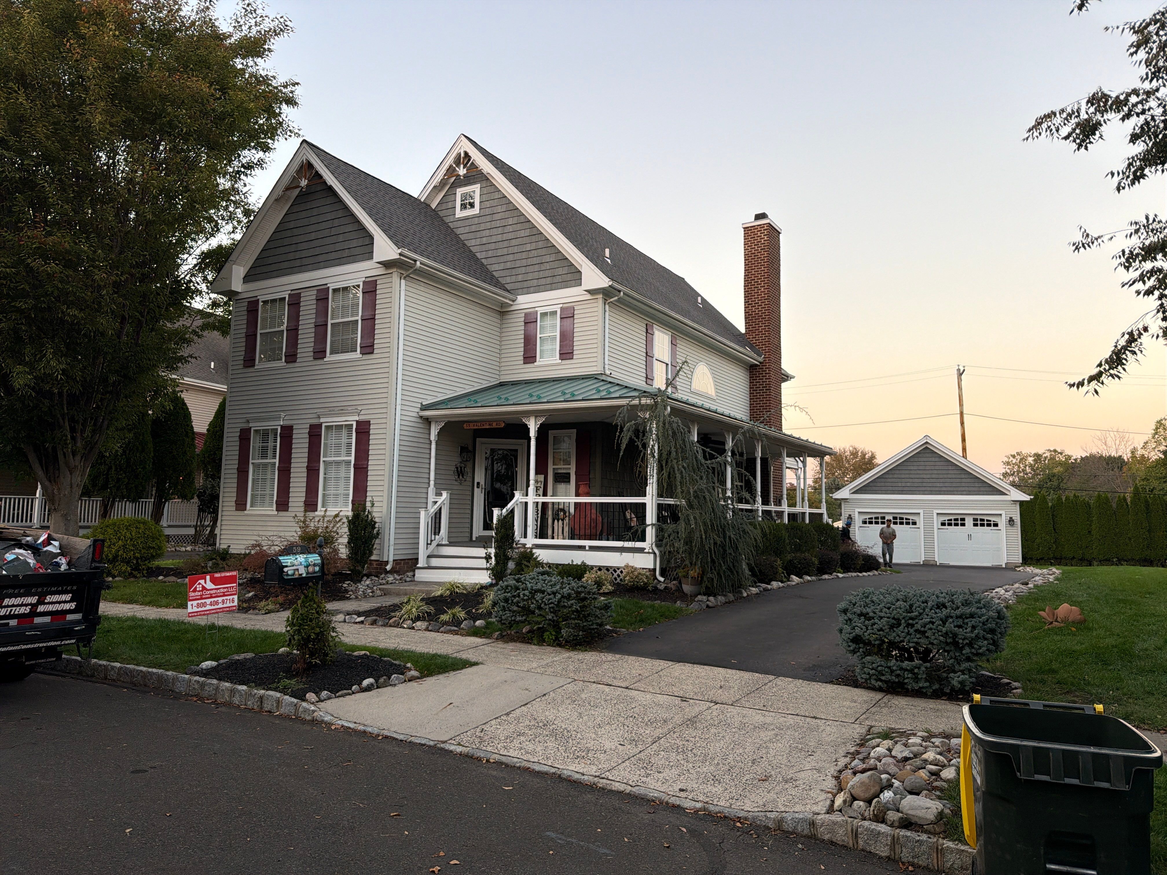 Complete Asphalt Shingle Roof Replacement for Home and Garage in Ivyland by Stofan Construction LLC
